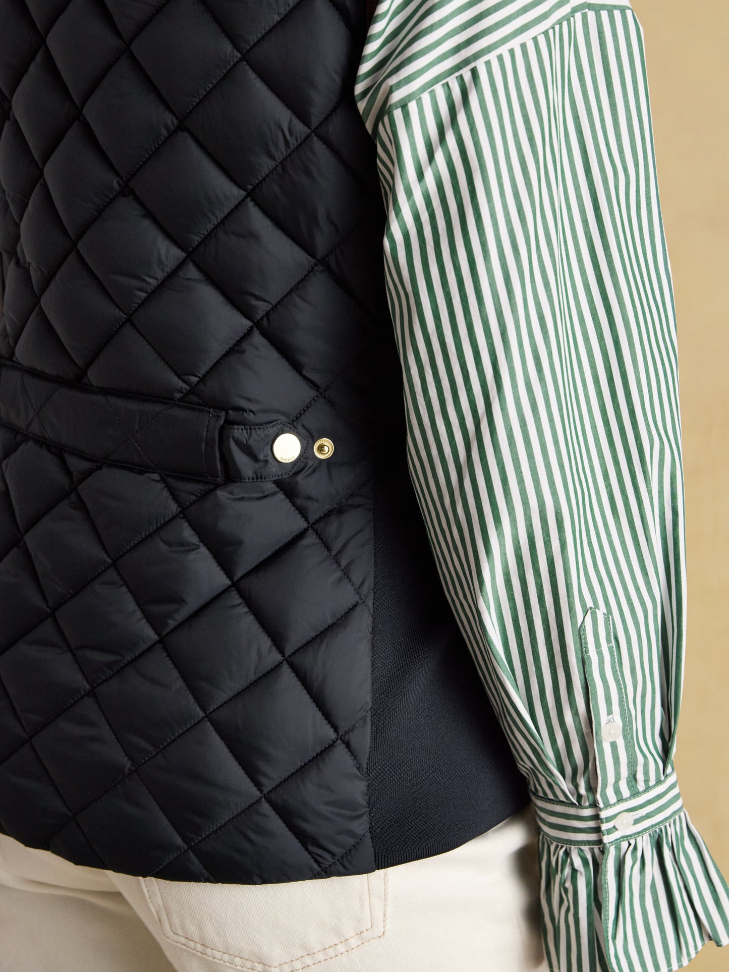 Joules Braemar Luxe Showerproof Diamond Quiled Gilet