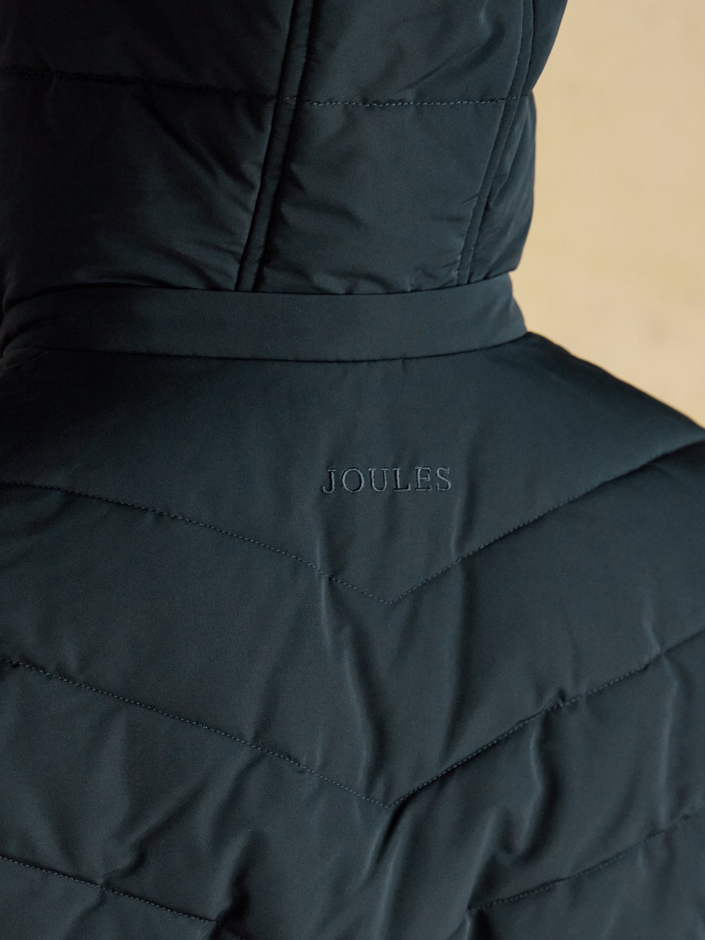 Joules Aspen Showerproof Longline Padded Coat Faux Fur Hood