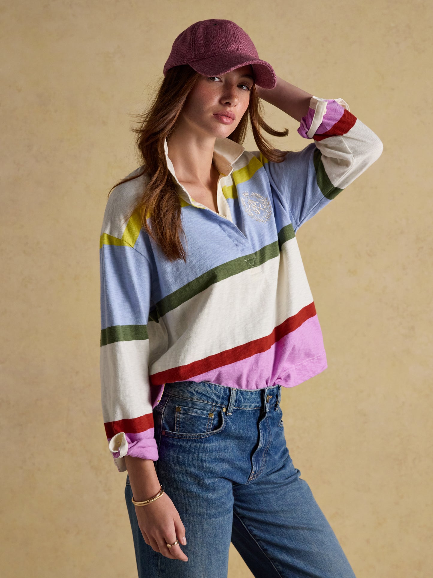 Joules Perry Tweed Baseball Cap