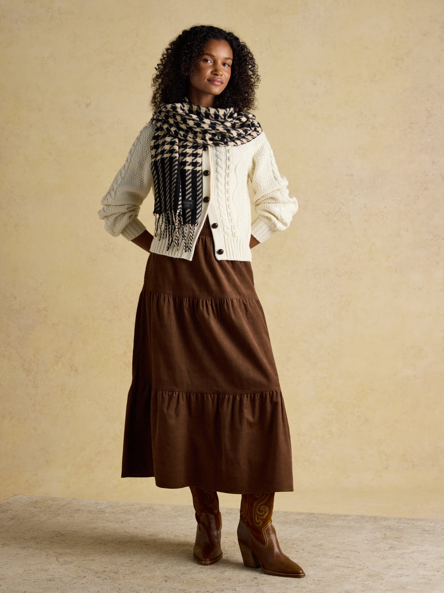 Joules Langtree Check Scarf