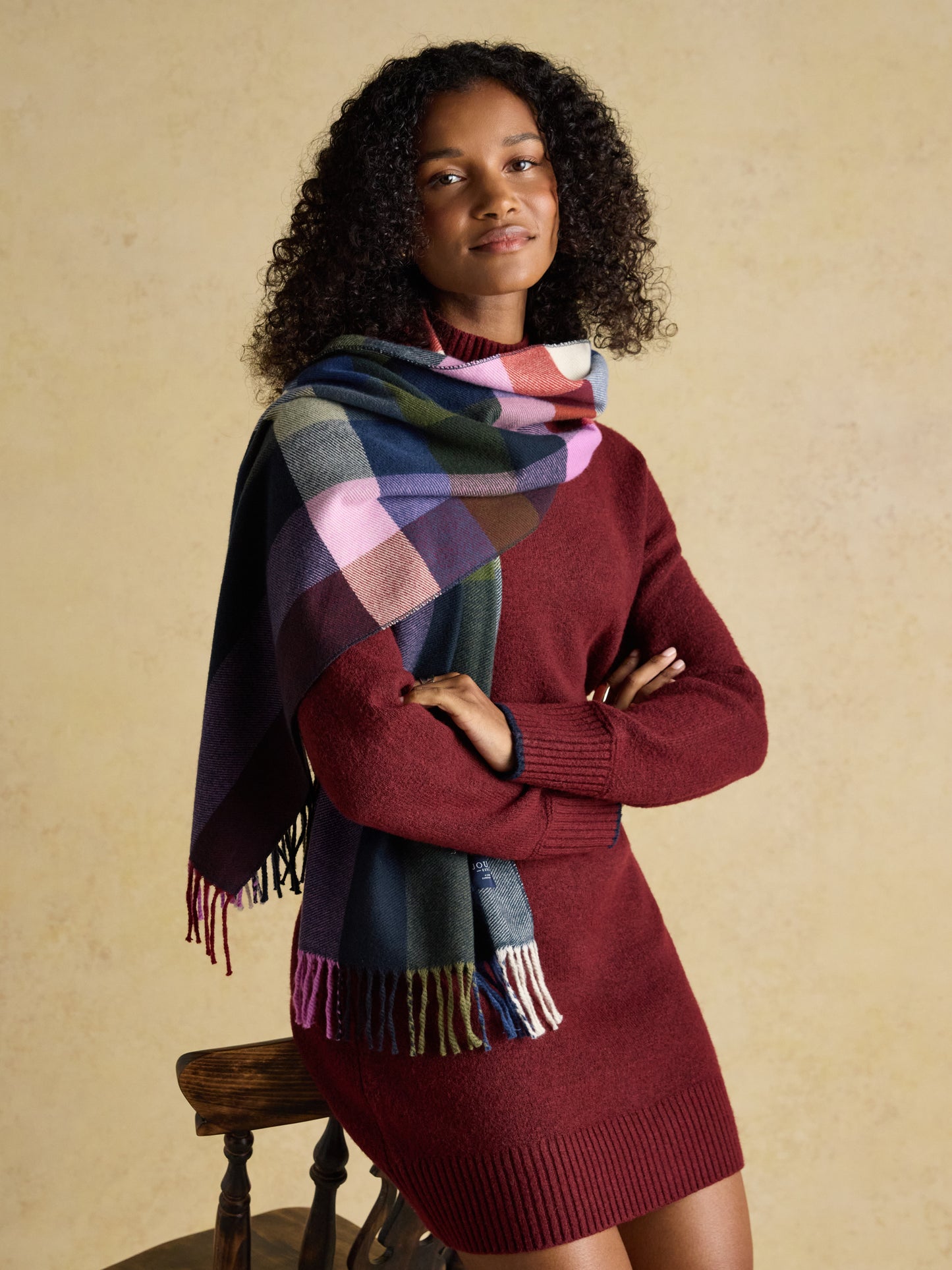 Joules Langtree Check Scarf