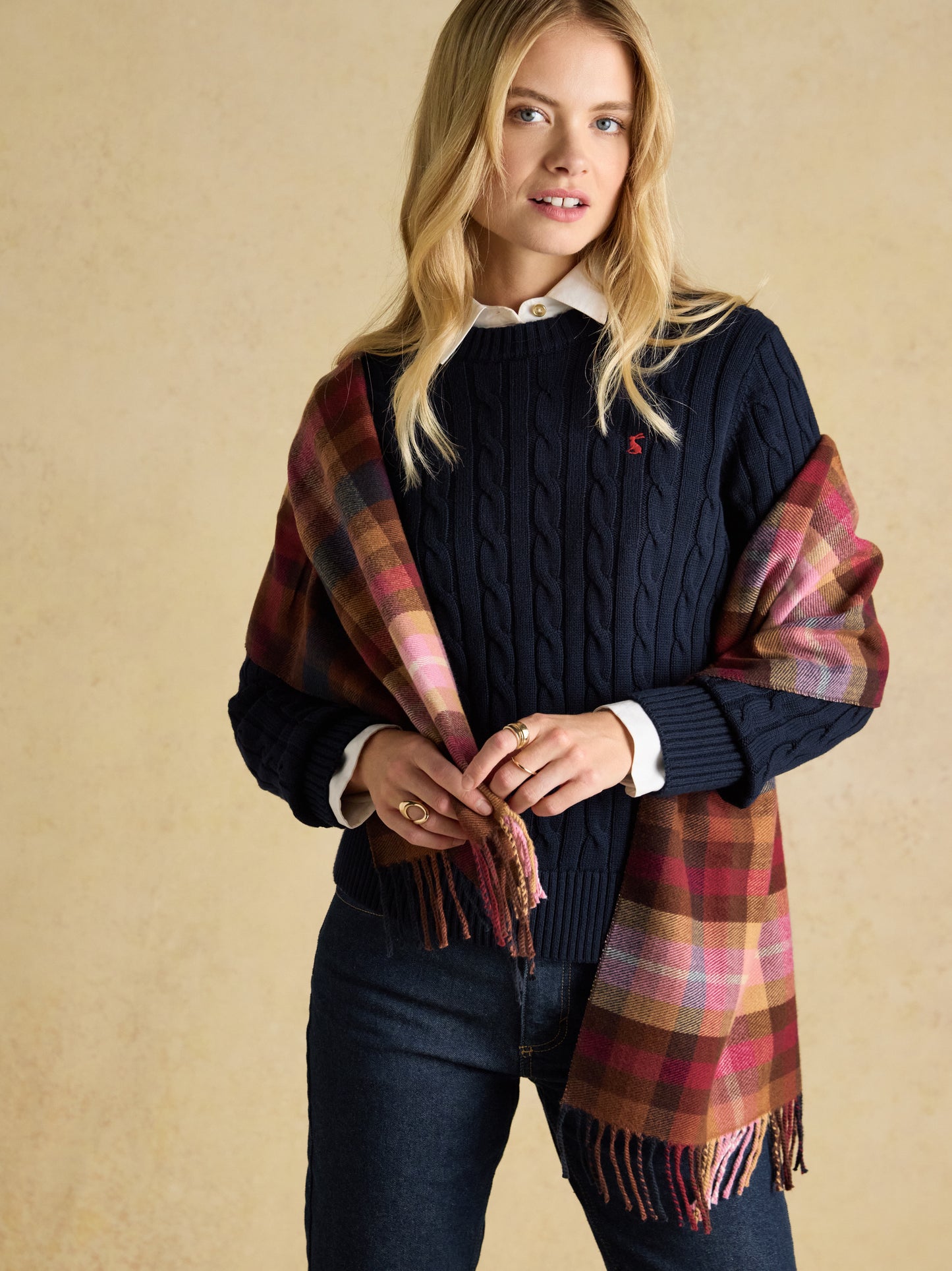 Joules Langtree Check Scarf