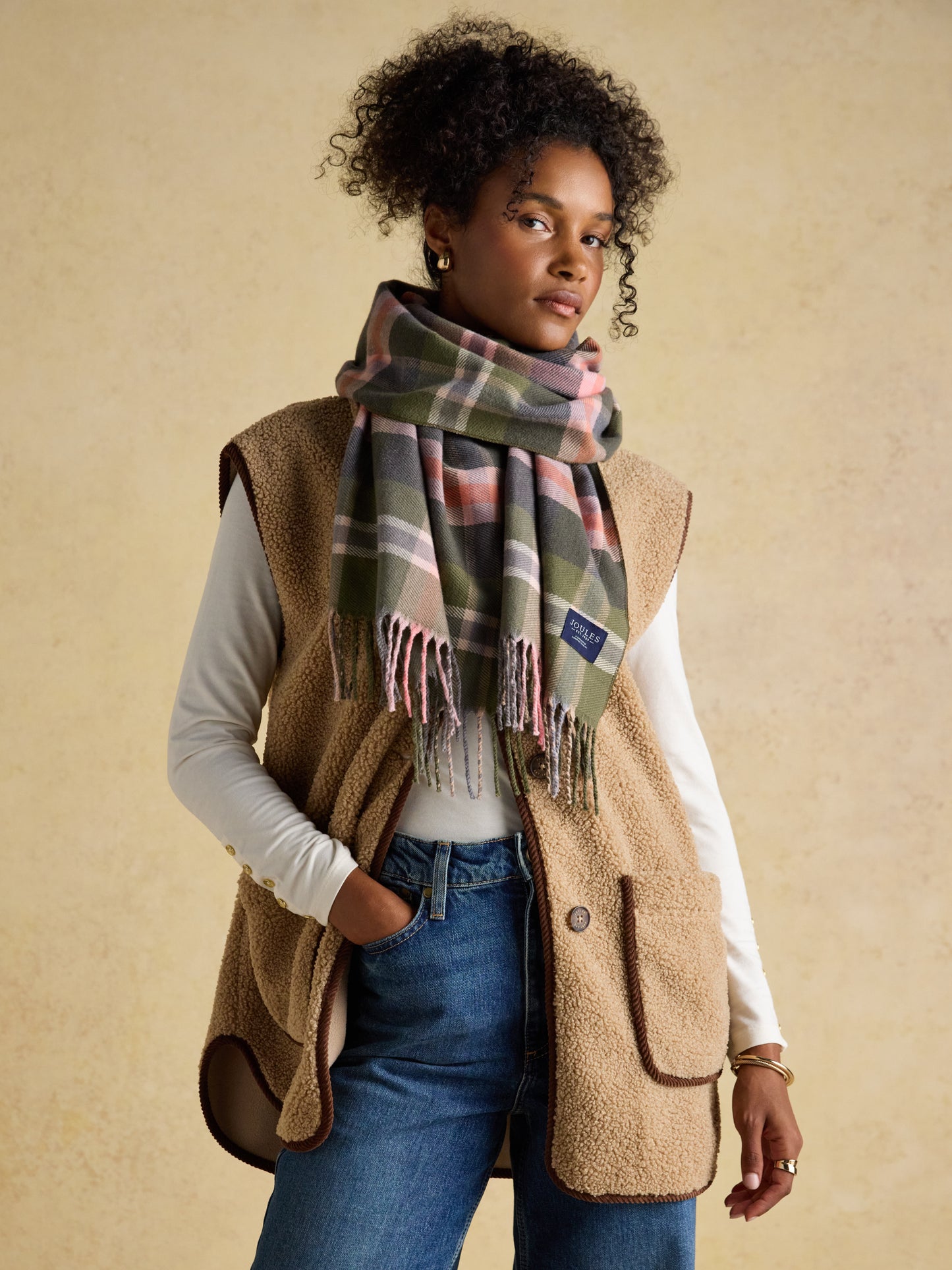 Joules Langtree Check Scarf