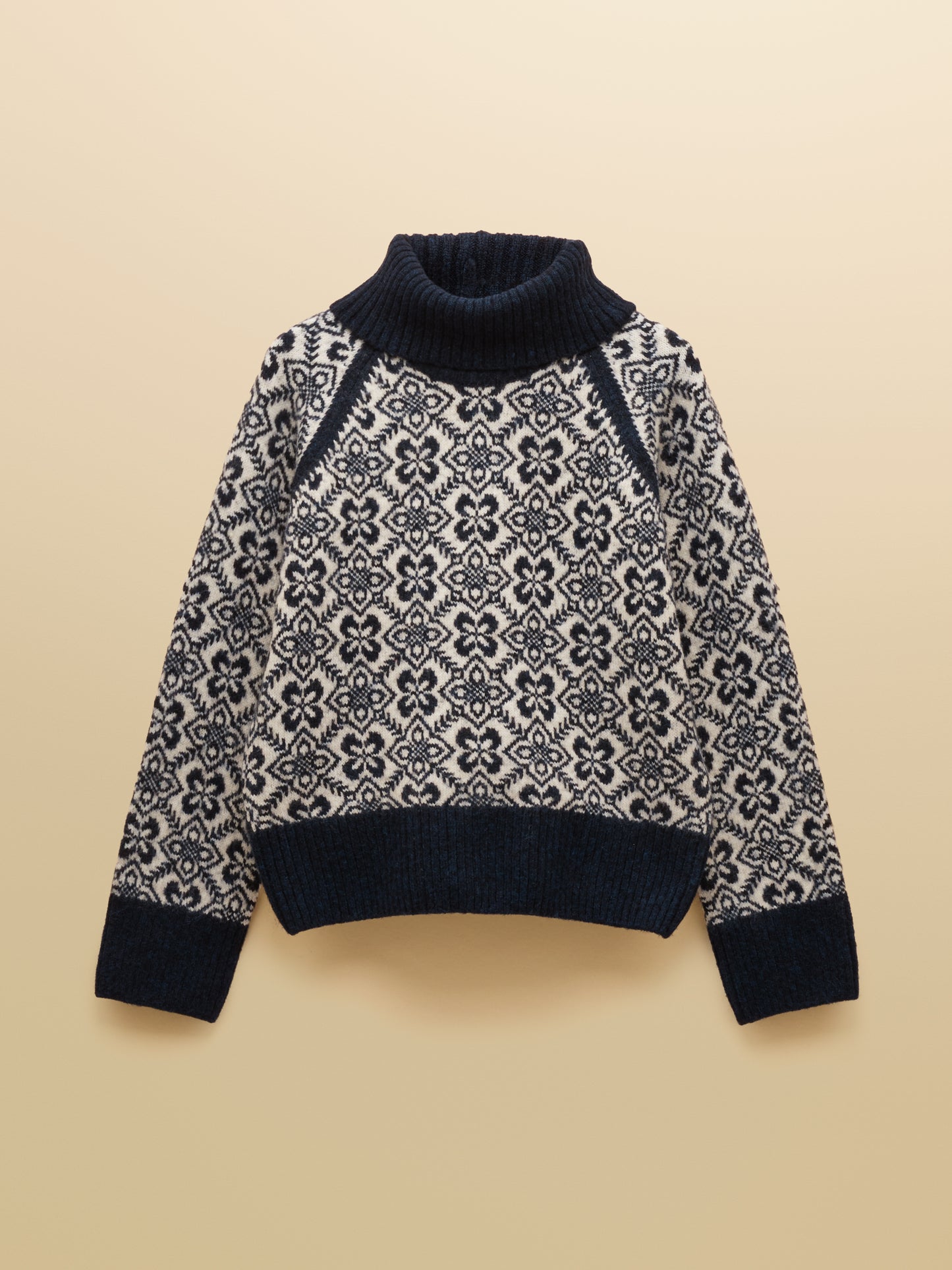 Joules Addison Patterned Jumper with Detachable Roll Neck