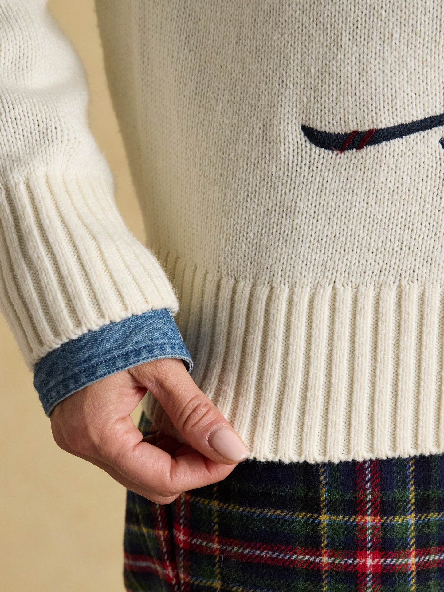 Joules Jonty Crew Neck Intarsia Jumper