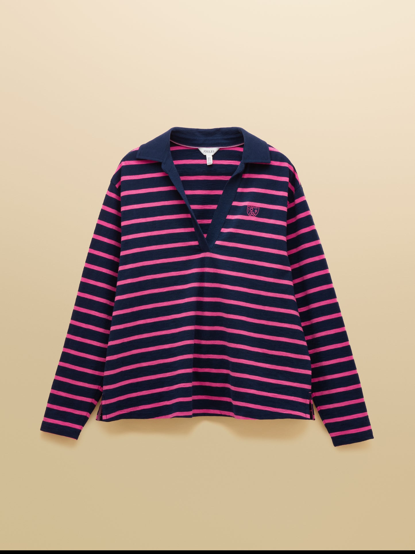 Joules Tallie Combed Cotton Slub Collared Top