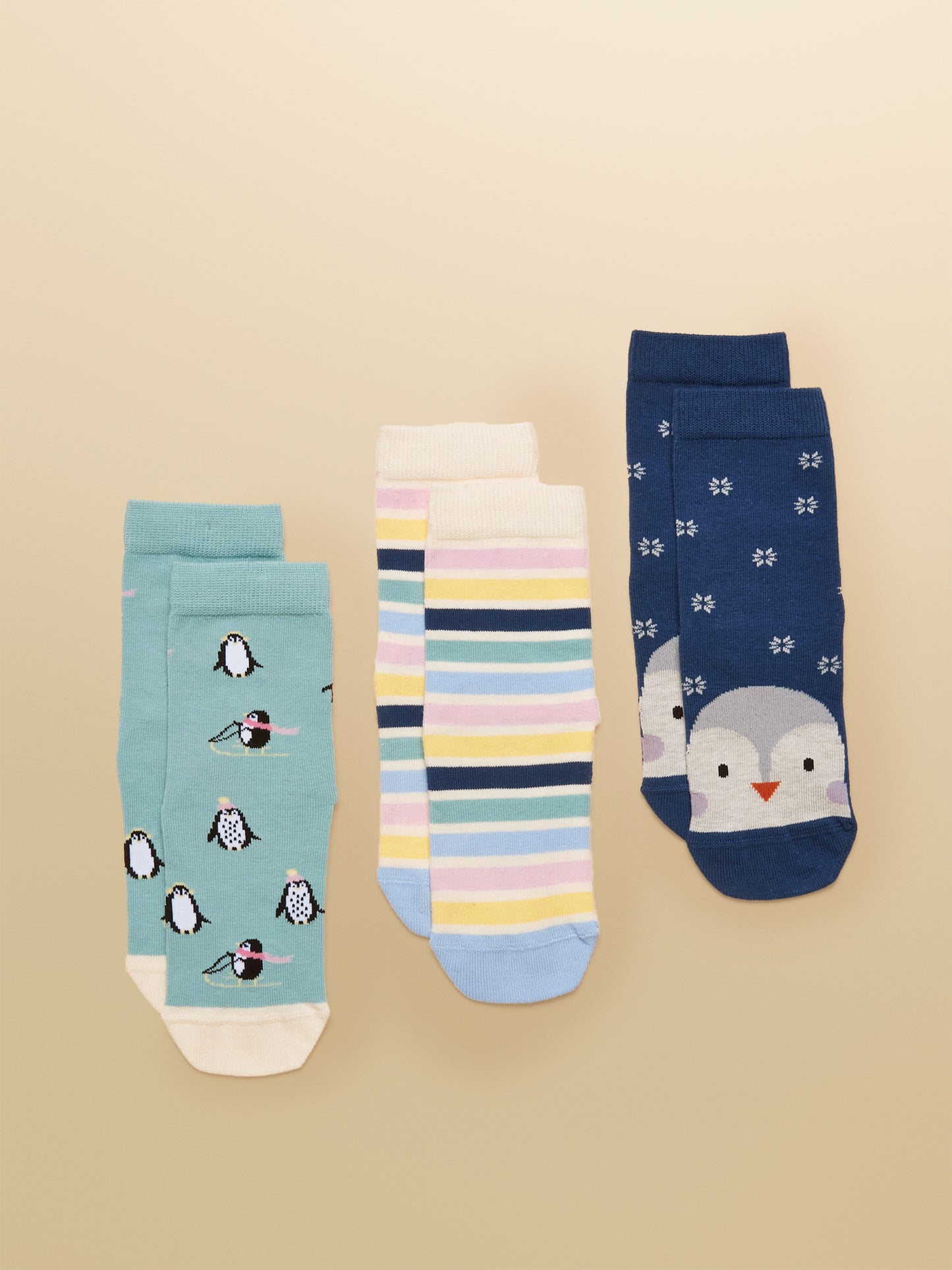 Joules Girls Neat Feet 3-Pack Socks