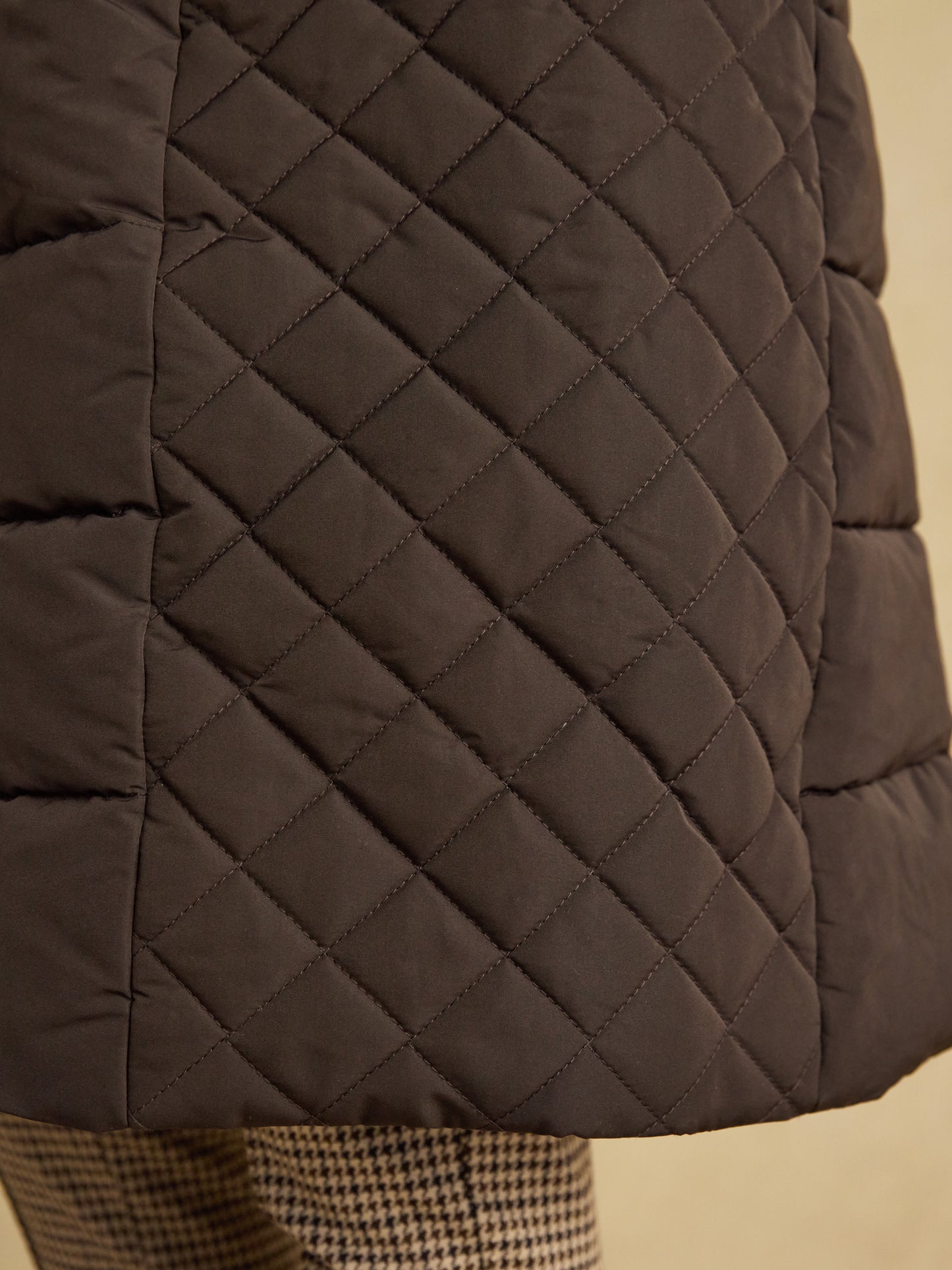 Joules Aspen Showerproof Longline Padded Coat Faux Fur Hood