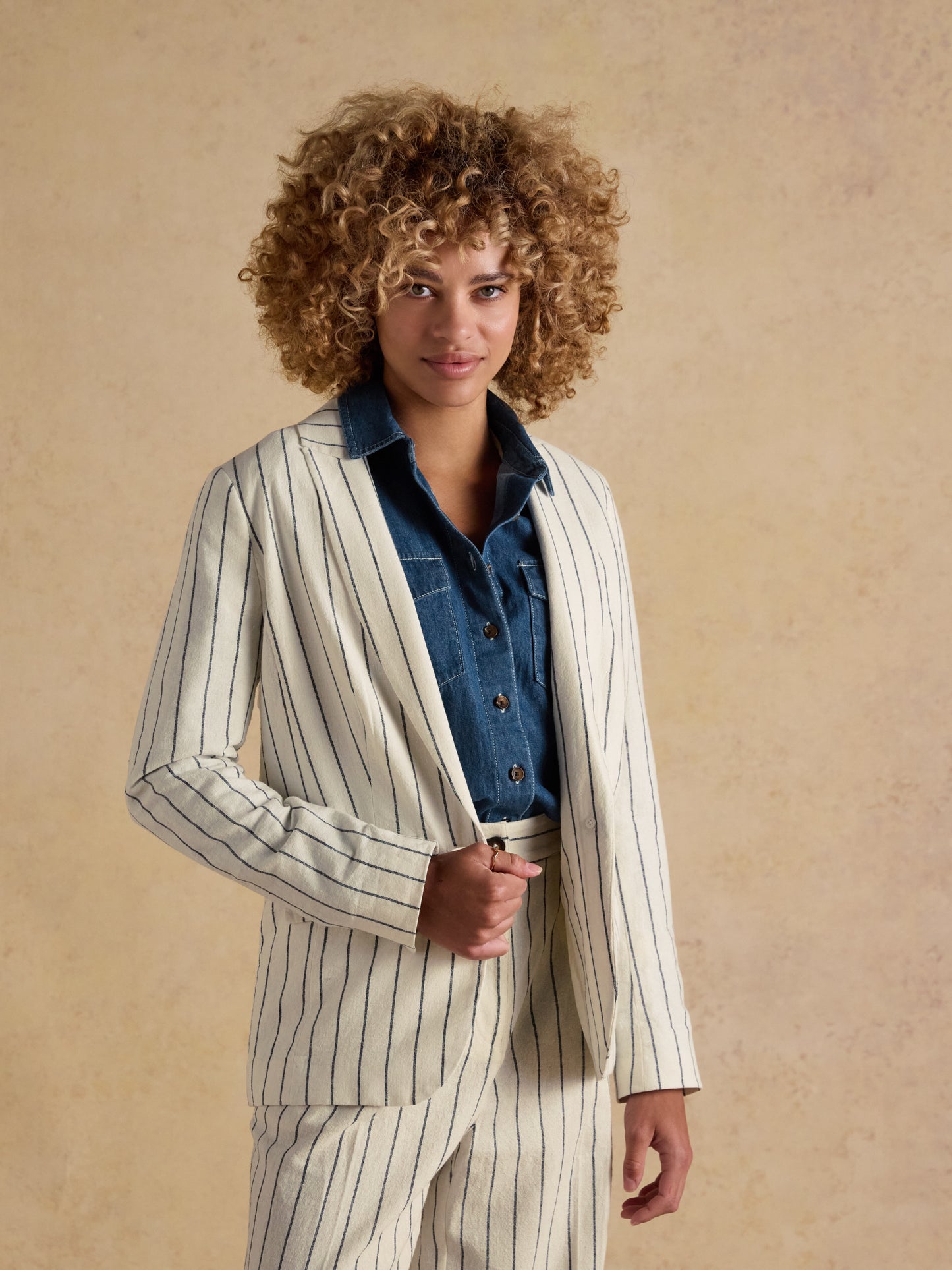 Joules Linen Blend Blazer