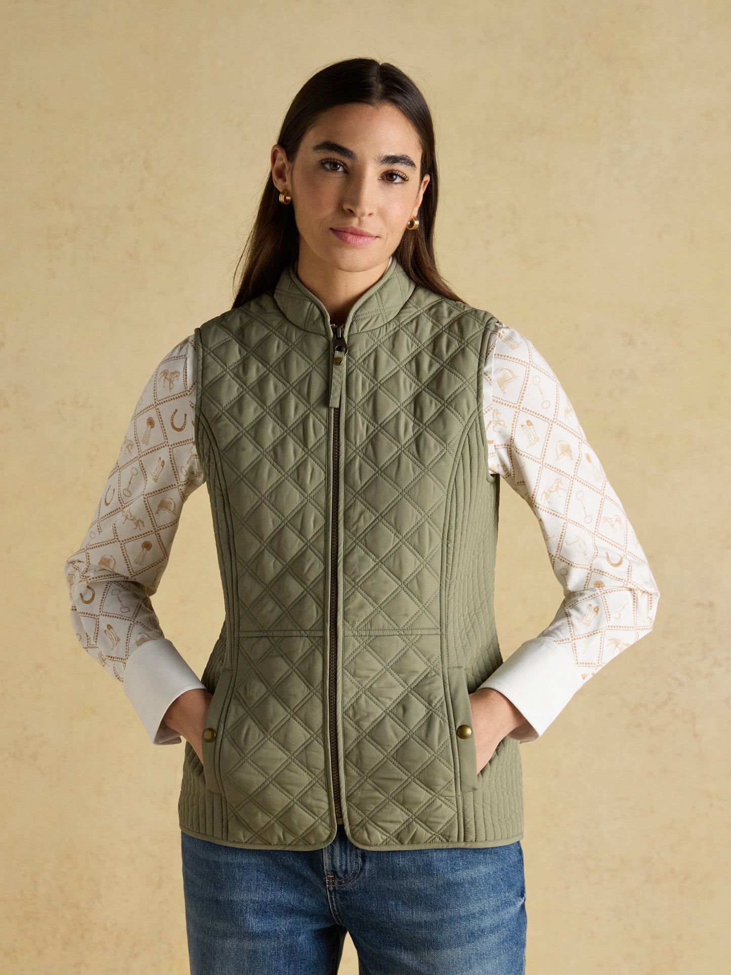 Joules Minx Showerproof Diamond Quilted Gilet