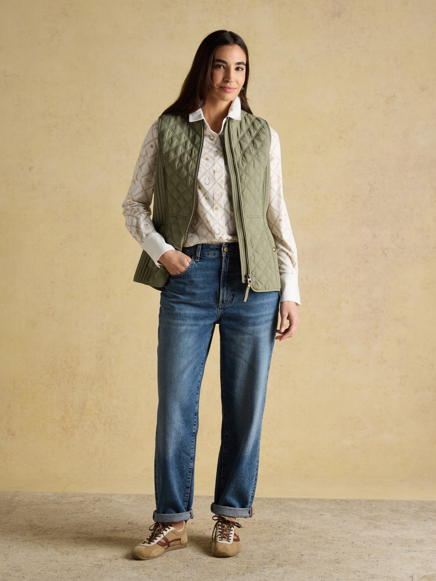 Joules Minx Showerproof Diamond Quilted Gilet