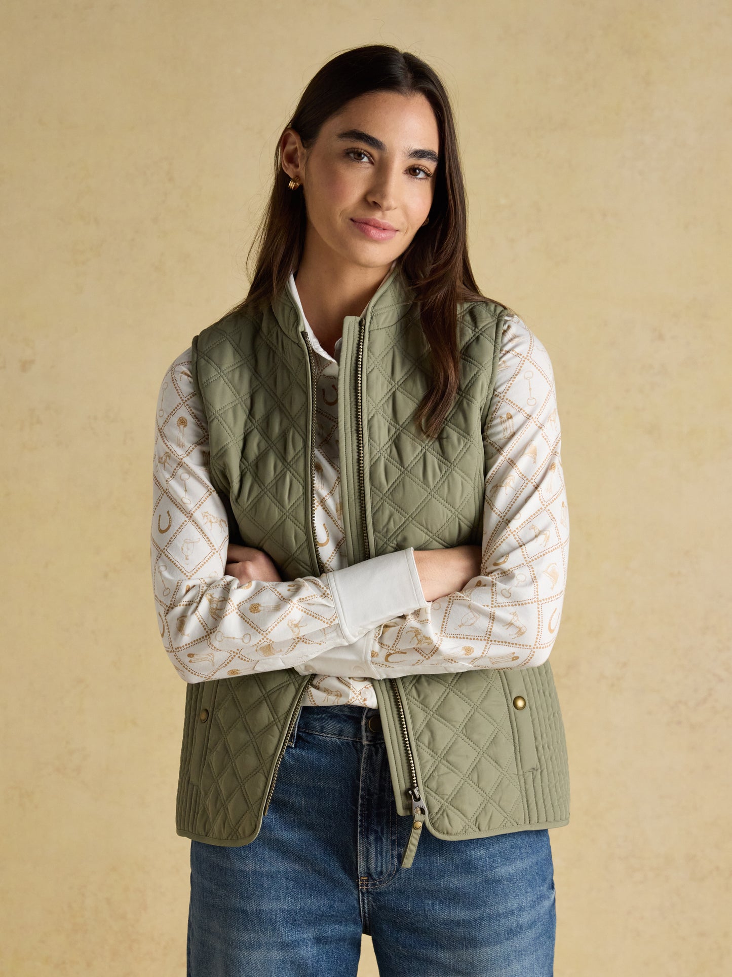 Joules Minx Showerproof Diamond Quilted Gilet