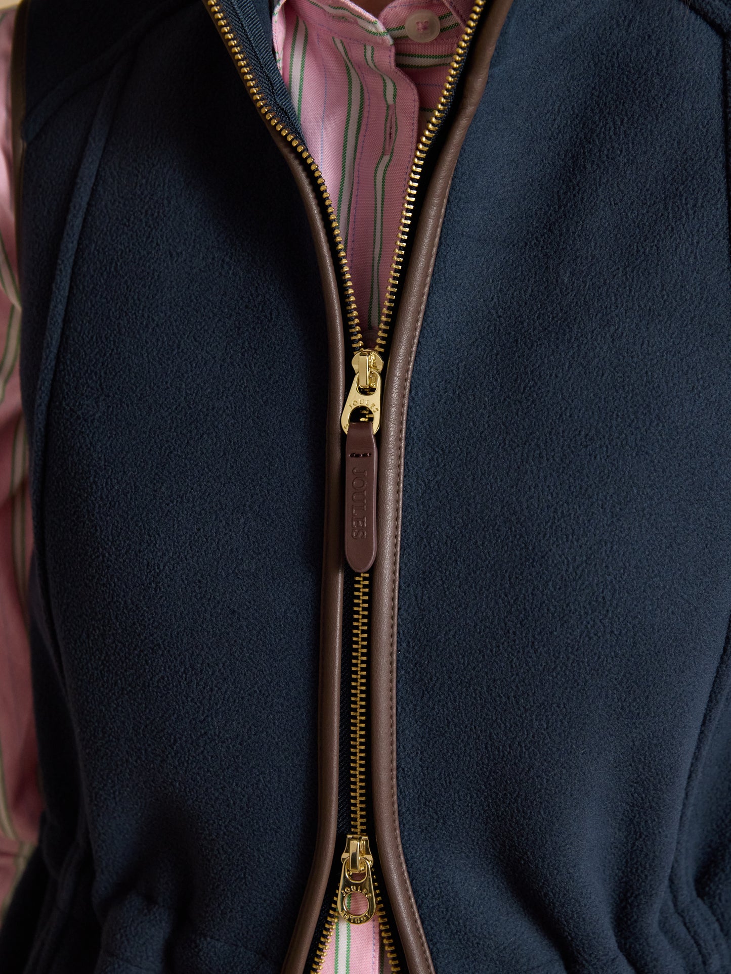 Joules Womens Heritage Longline Fleece Gilet