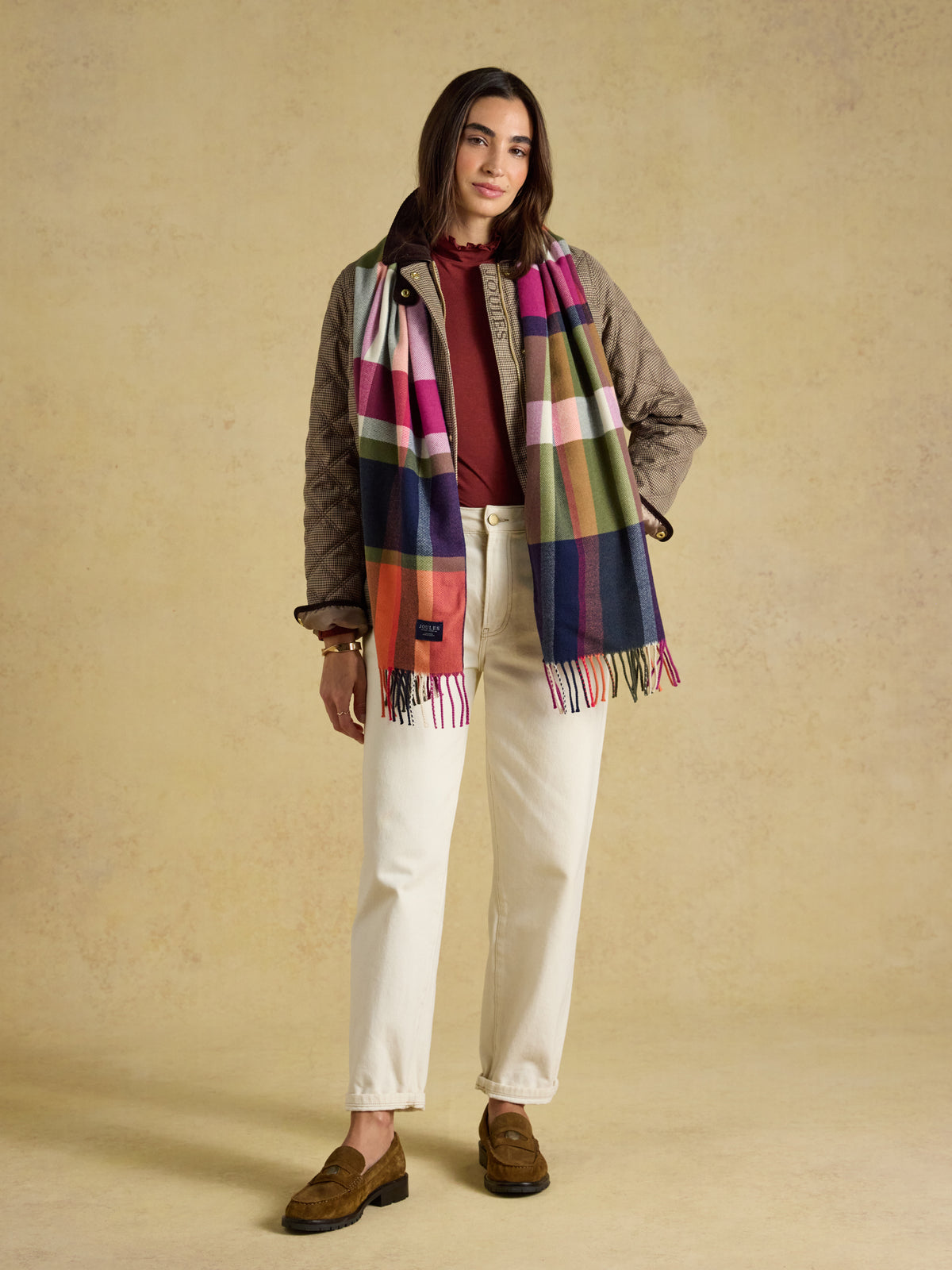 Joules Langtree Check Scarf
