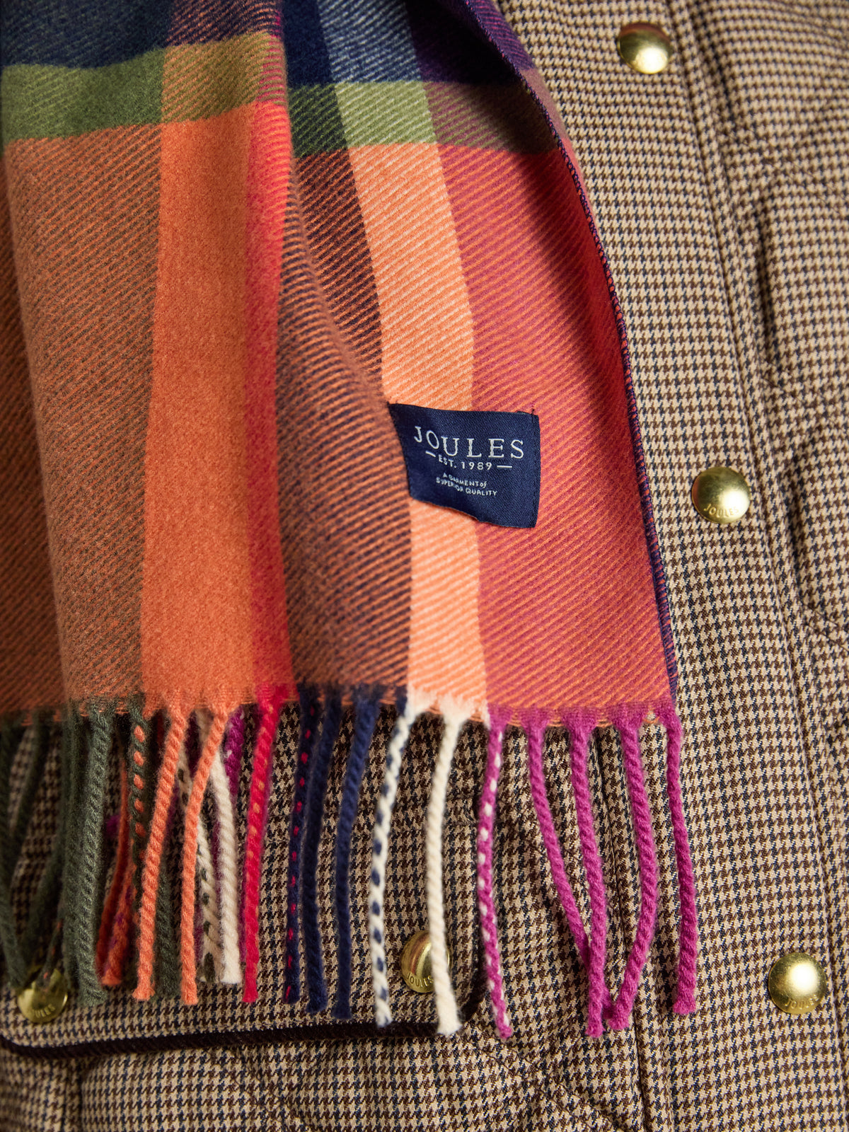 Joules Langtree Check Scarf