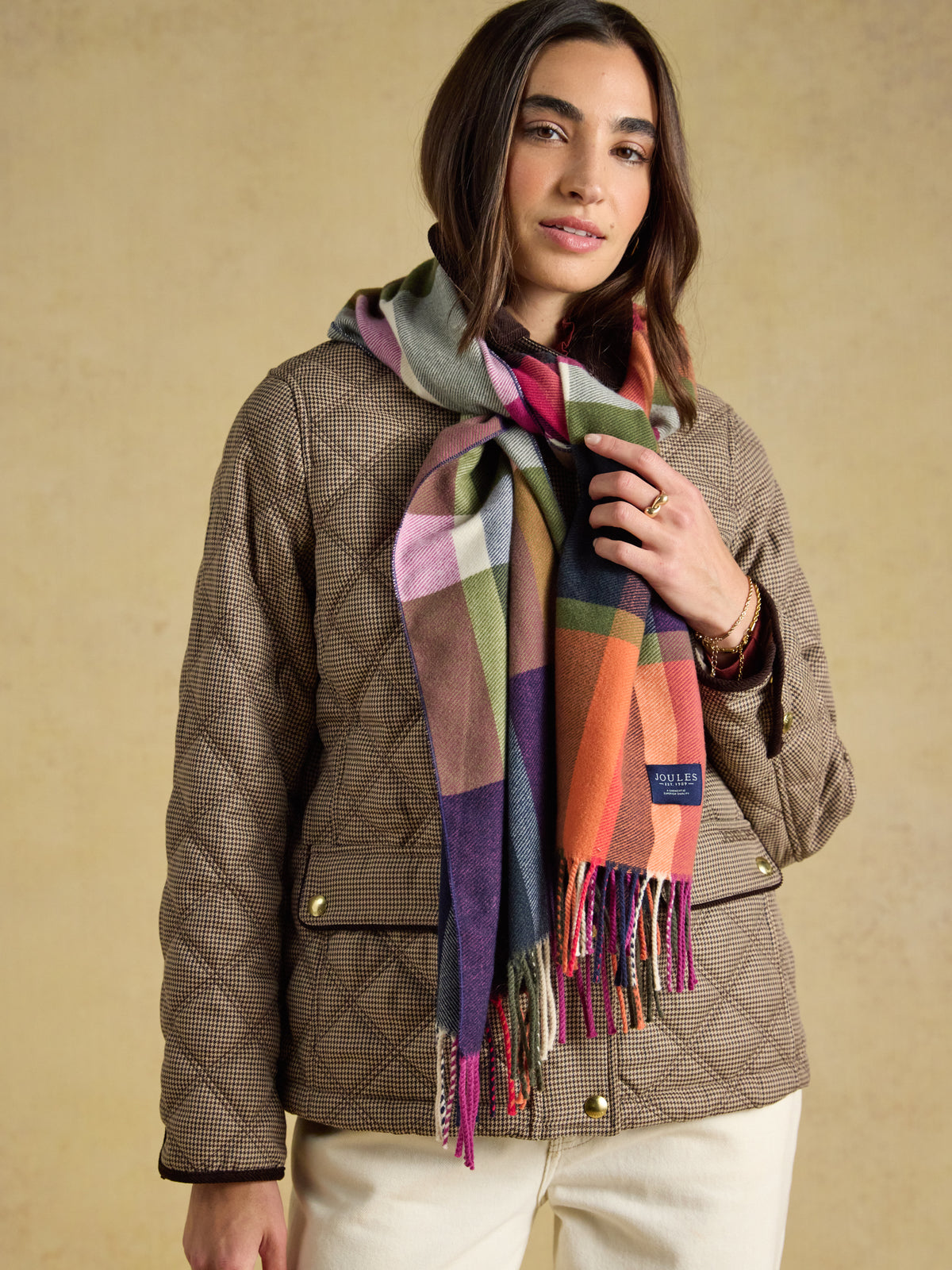 Joules Langtree Check Scarf