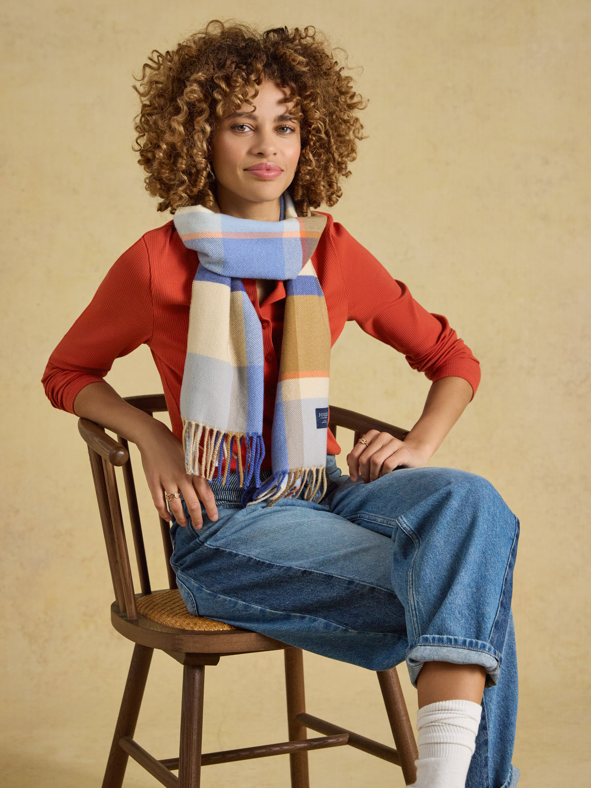Joules Langtree Check Scarf