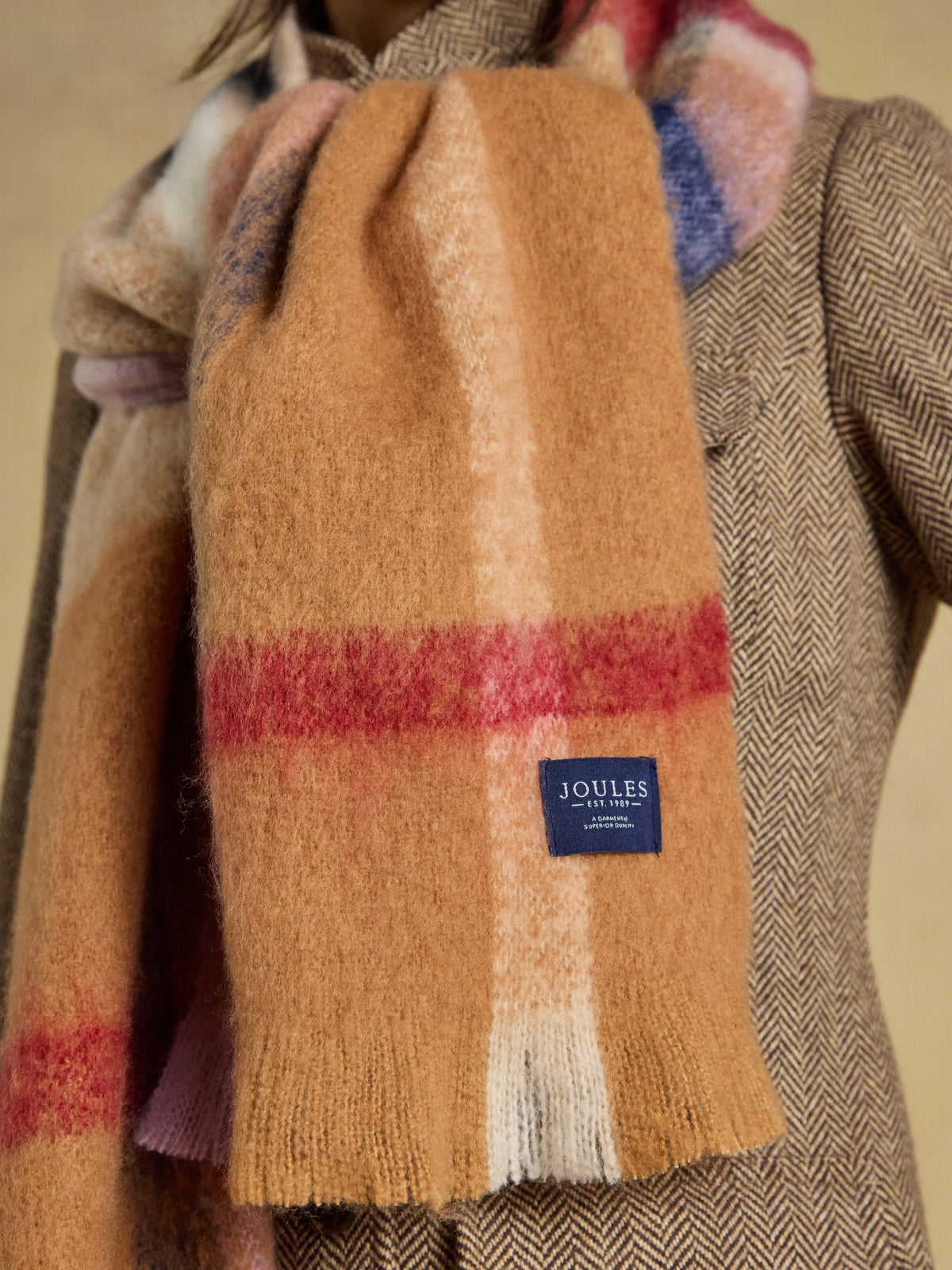 Joules Betsy Brushed Oversized Scarf