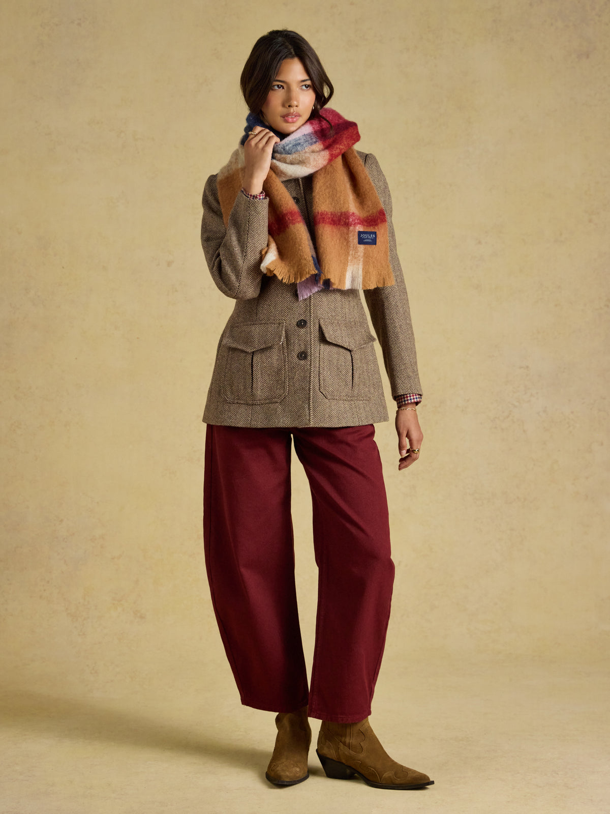 Joules Betsy Brushed Oversized Scarf