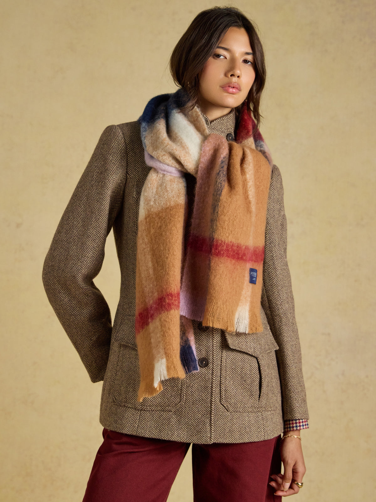 Joules Betsy Brushed Oversized Scarf