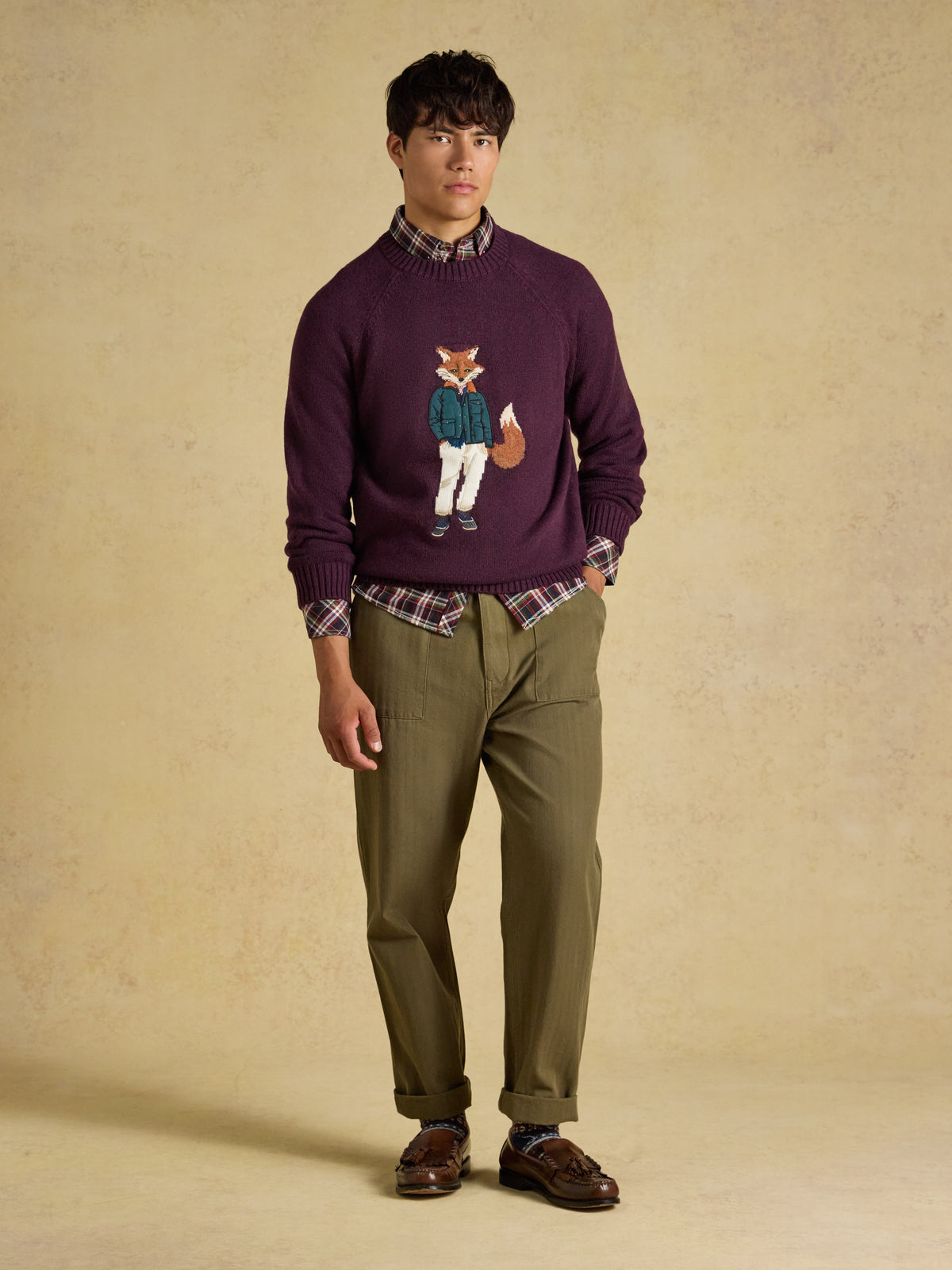 Joules Jonty Fox Crew Neck Knitted Jumper