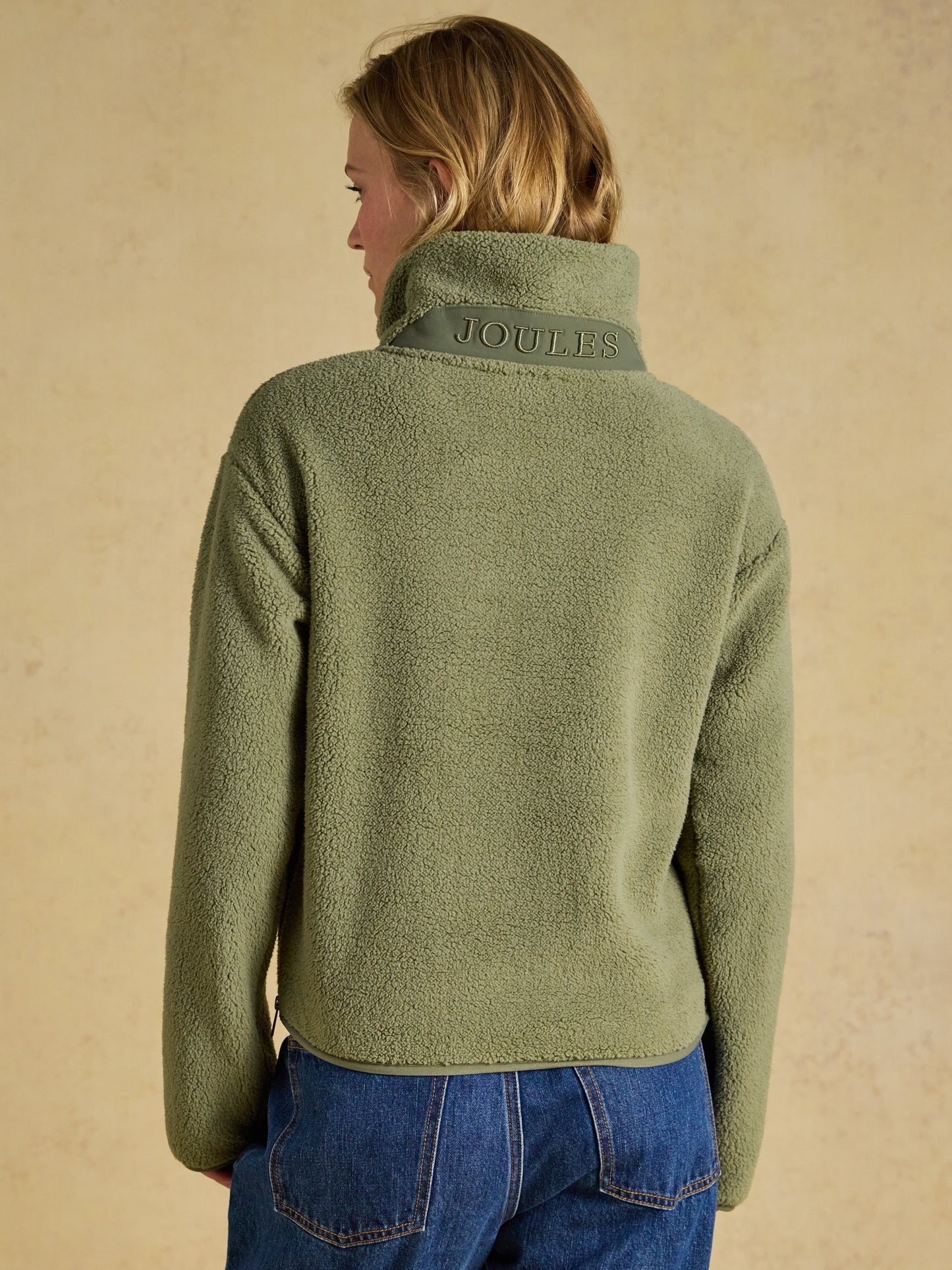 Joules Women's Cropped Quarter Zip Fleece
