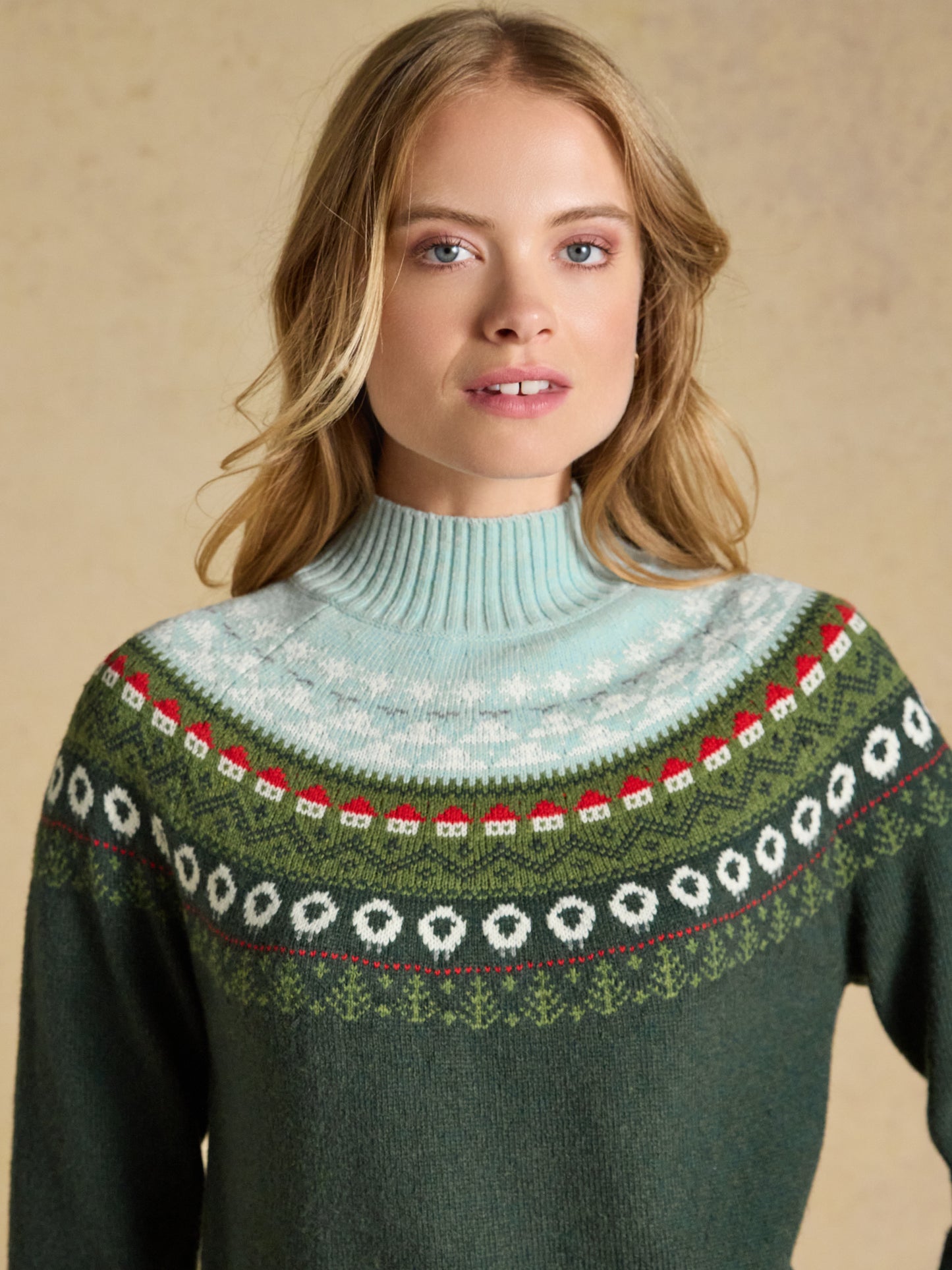 Joules Landscape Pattern Cotton Blend Knitted Jumper