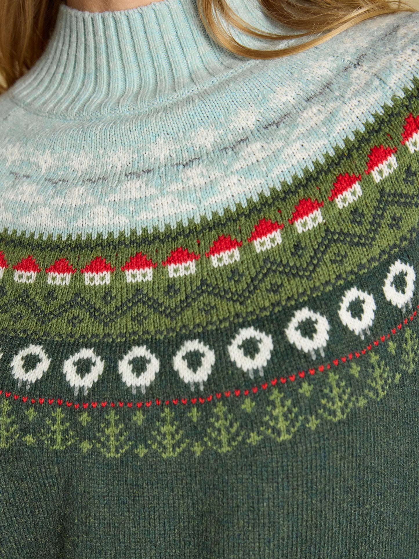 Joules Landscape Pattern Cotton Blend Knitted Jumper