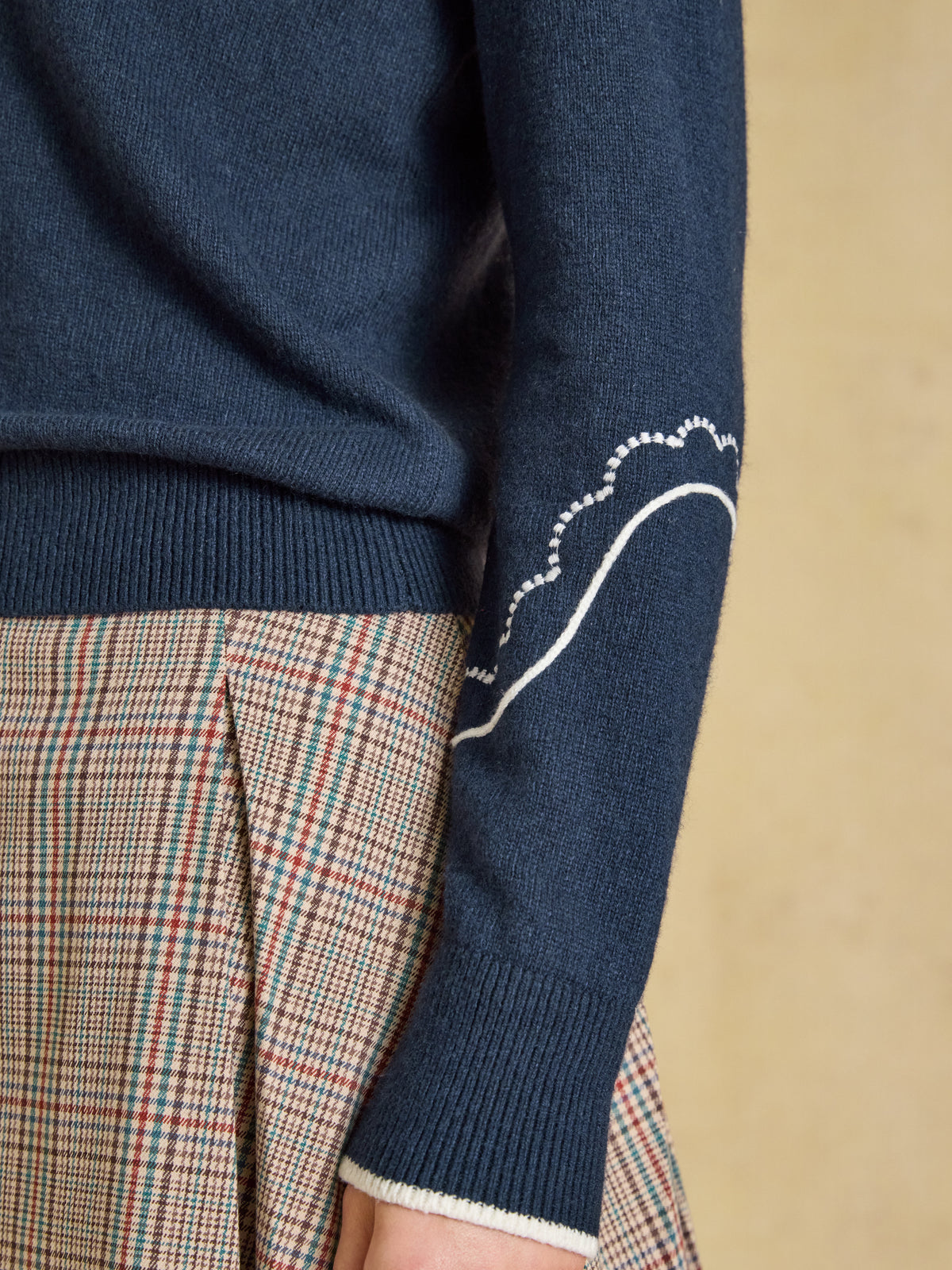 Joules Western Embroidered Collared Knitted Jumper