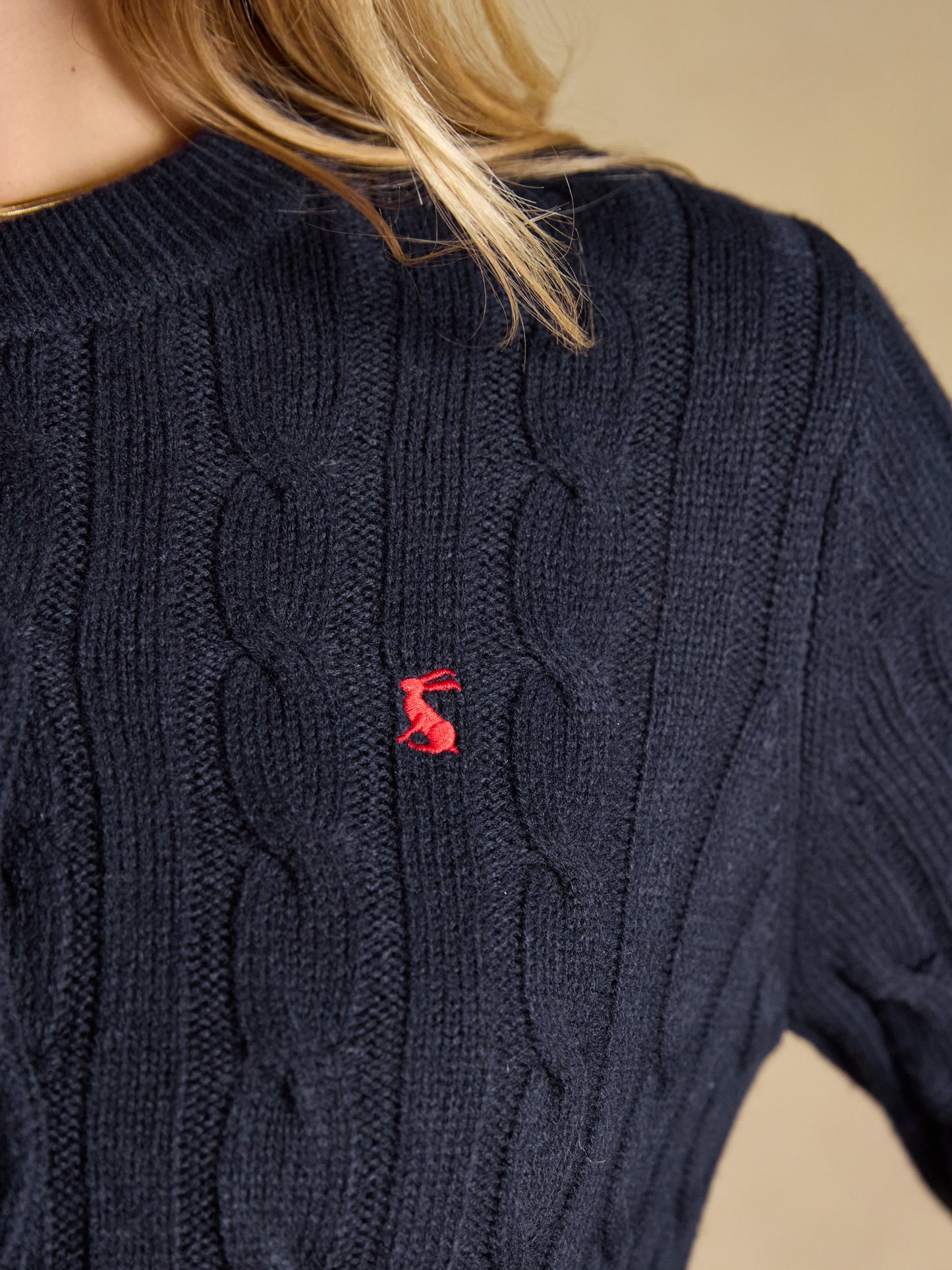 Joules Cable Knit Button Up Cardigan