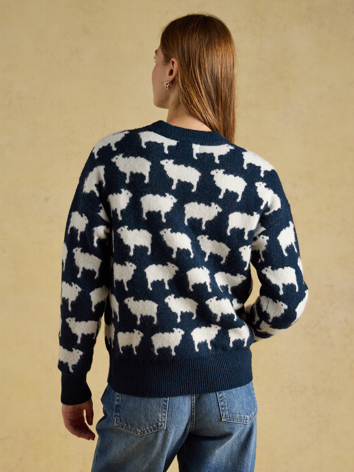 Joules Sheep Icon Crew Neck Knitted Jumper