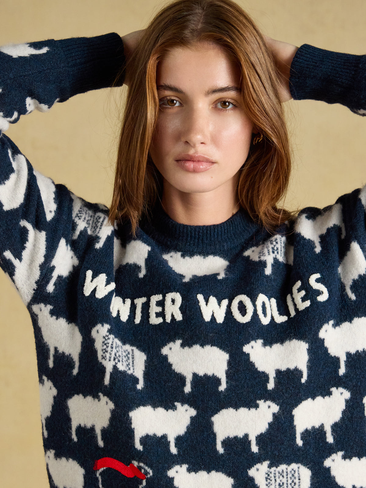 Joules Sheep Icon Crew Neck Knitted Jumper