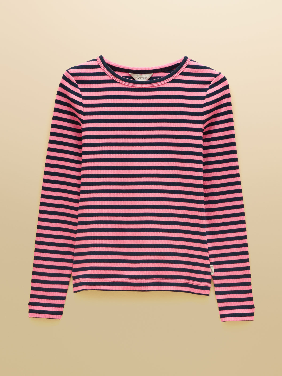 Joules Sophie Long Sleeve Ribbed Fitted Top