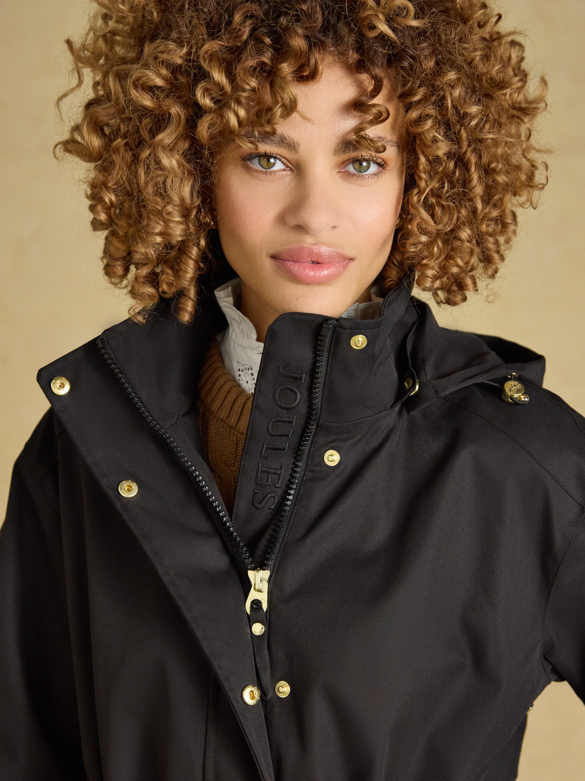Joules Stormwell Waterproof Longline Raincoat with Hood