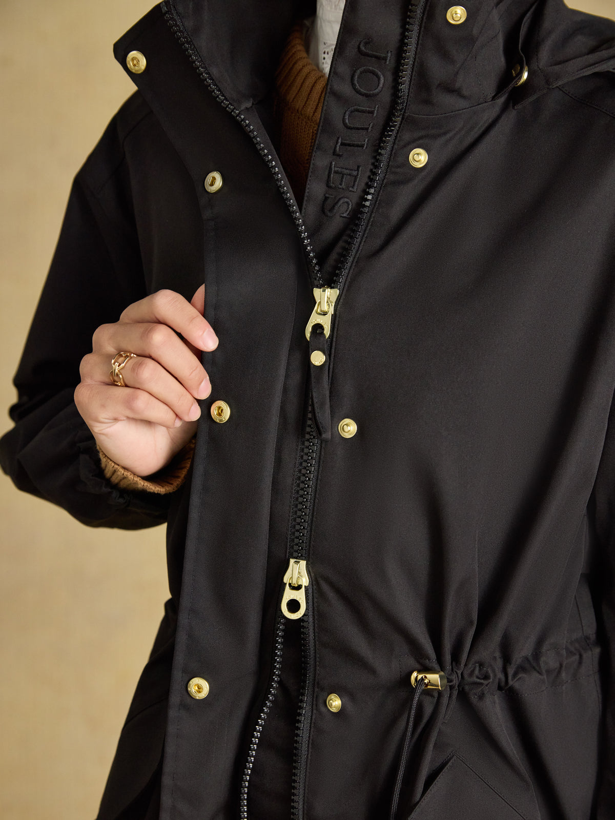 Joules Stormwell Waterproof Longline Raincoat with Hood