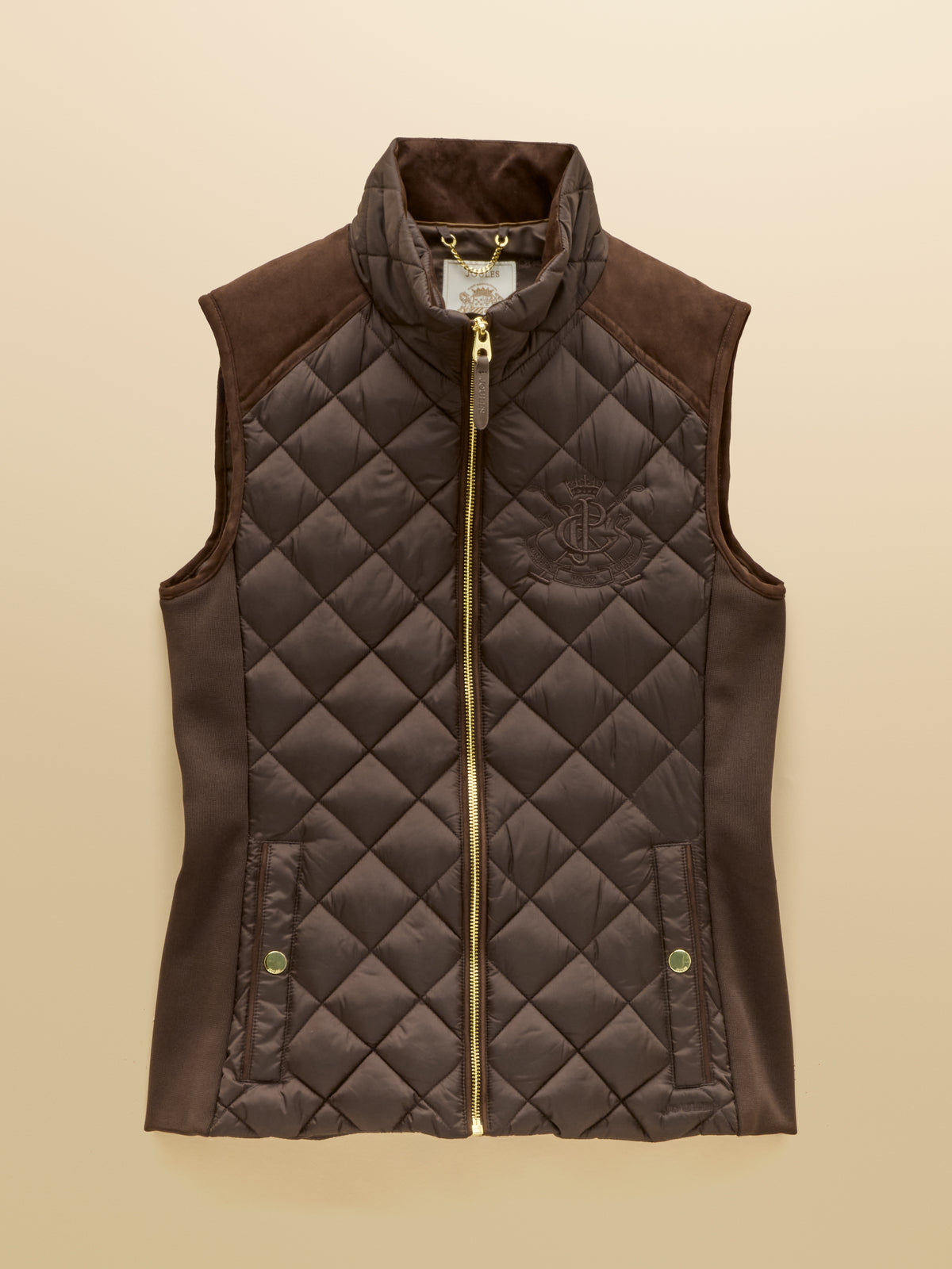 Joules Braemar Luxe Showerproof Diamond Quiled Gilet