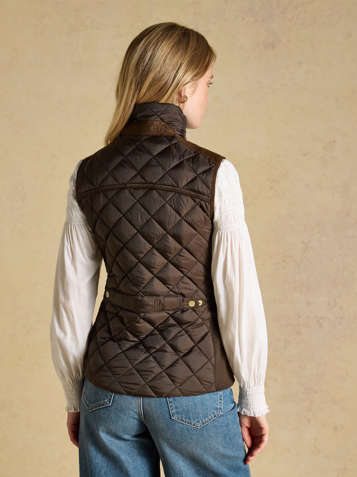 Joules Braemar Luxe Showerproof Diamond Quiled Gilet