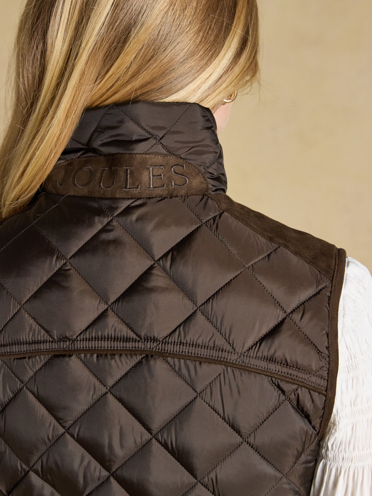 Joules Braemar Luxe Showerproof Diamond Quiled Gilet