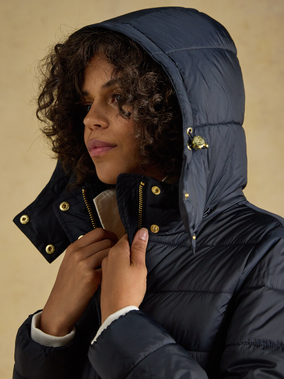 Joules Windborough Showerproof Longline Padded Coat with Hood