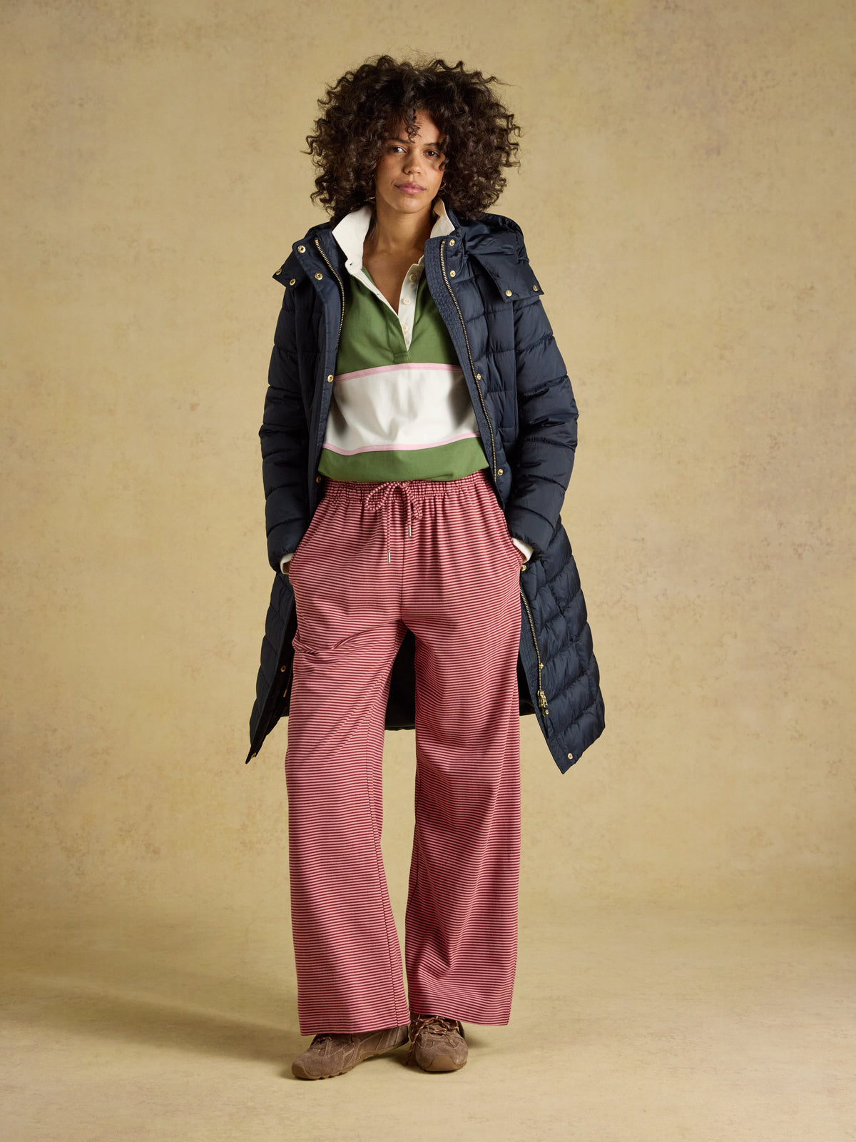 Joules Windborough Showerproof Longline Padded Coat with Hood