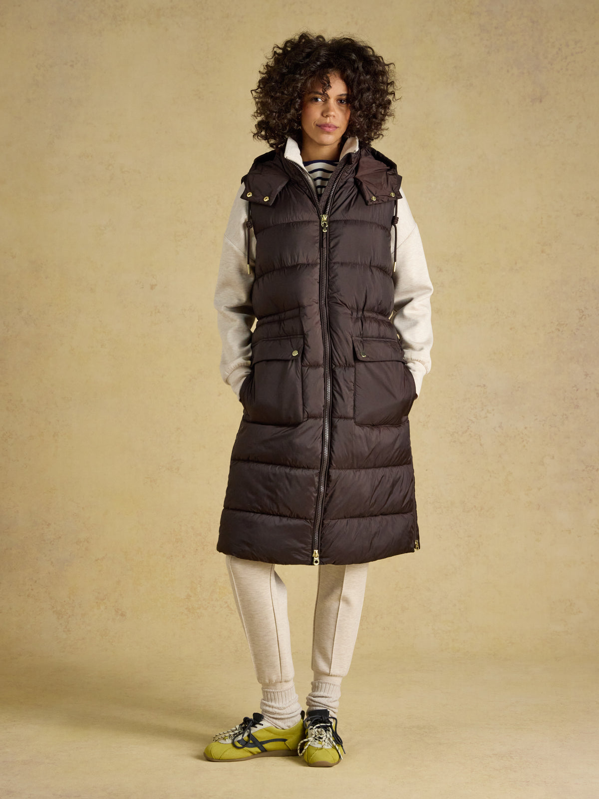 Joules Windermere Showerproof Longline Padded Gilet