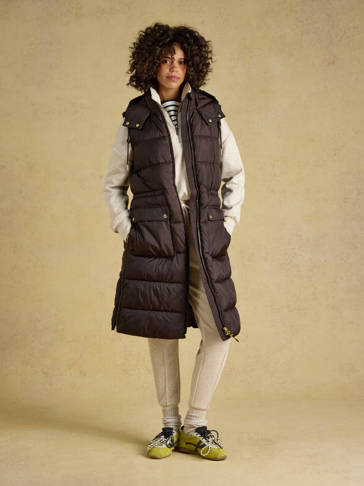 Joules Windermere Showerproof Longline Padded Gilet