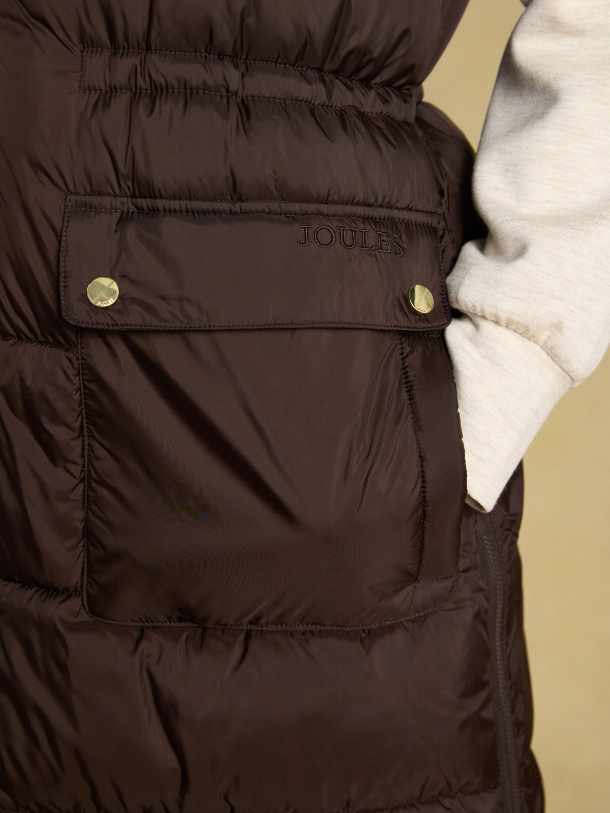 Joules Windermere Showerproof Longline Padded Gilet
