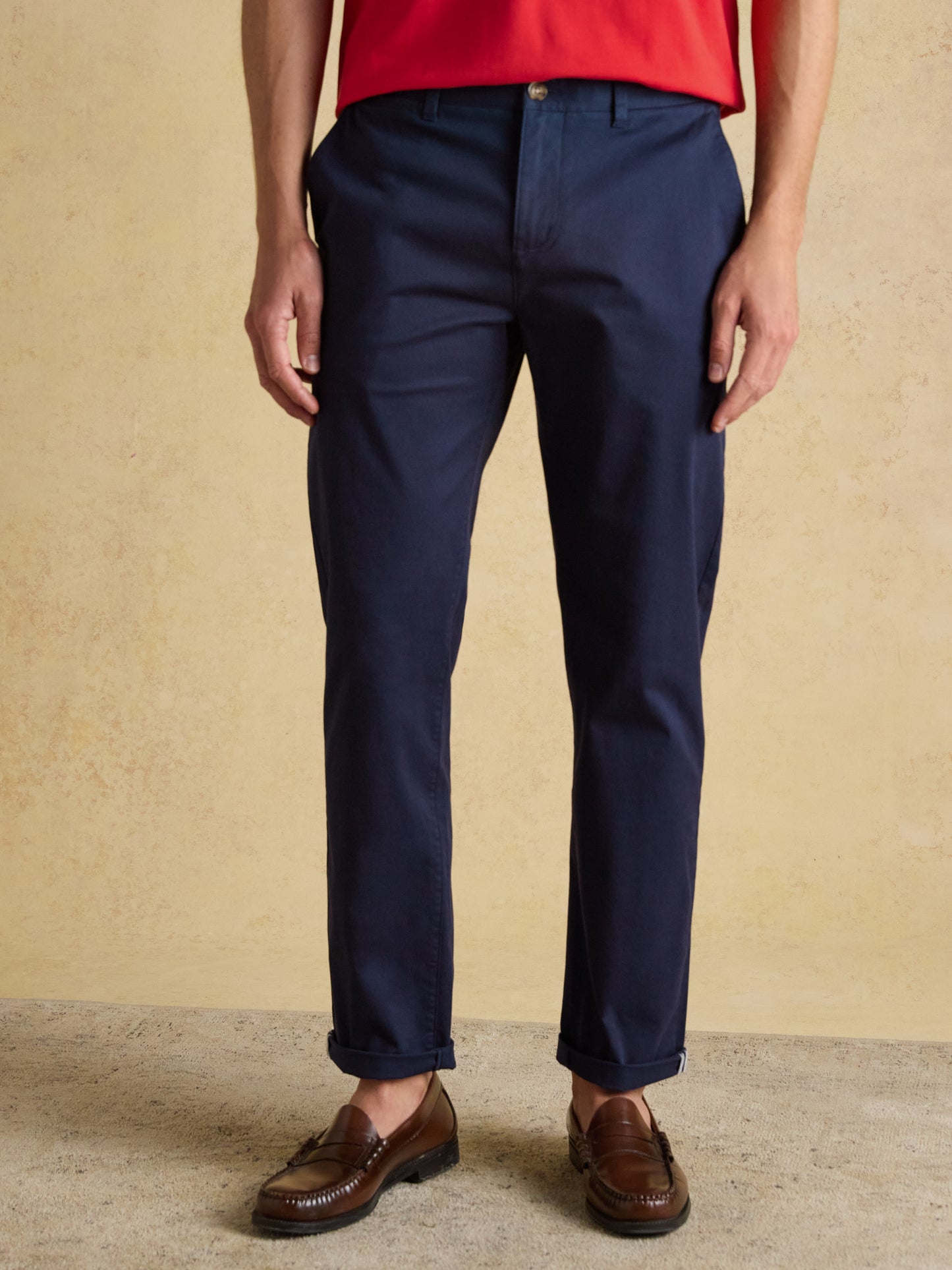 Joules Norfolk Relaxed Fit Chino Trousers in Navy