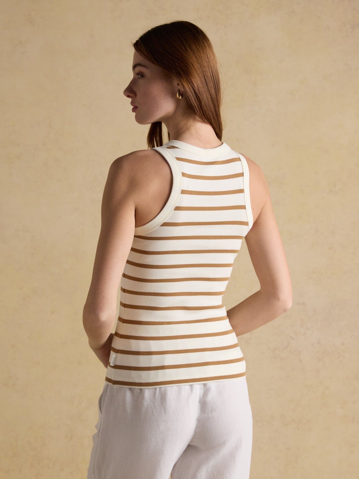 Joules Sofia Ribbed Cotton Rich Jersey Vest