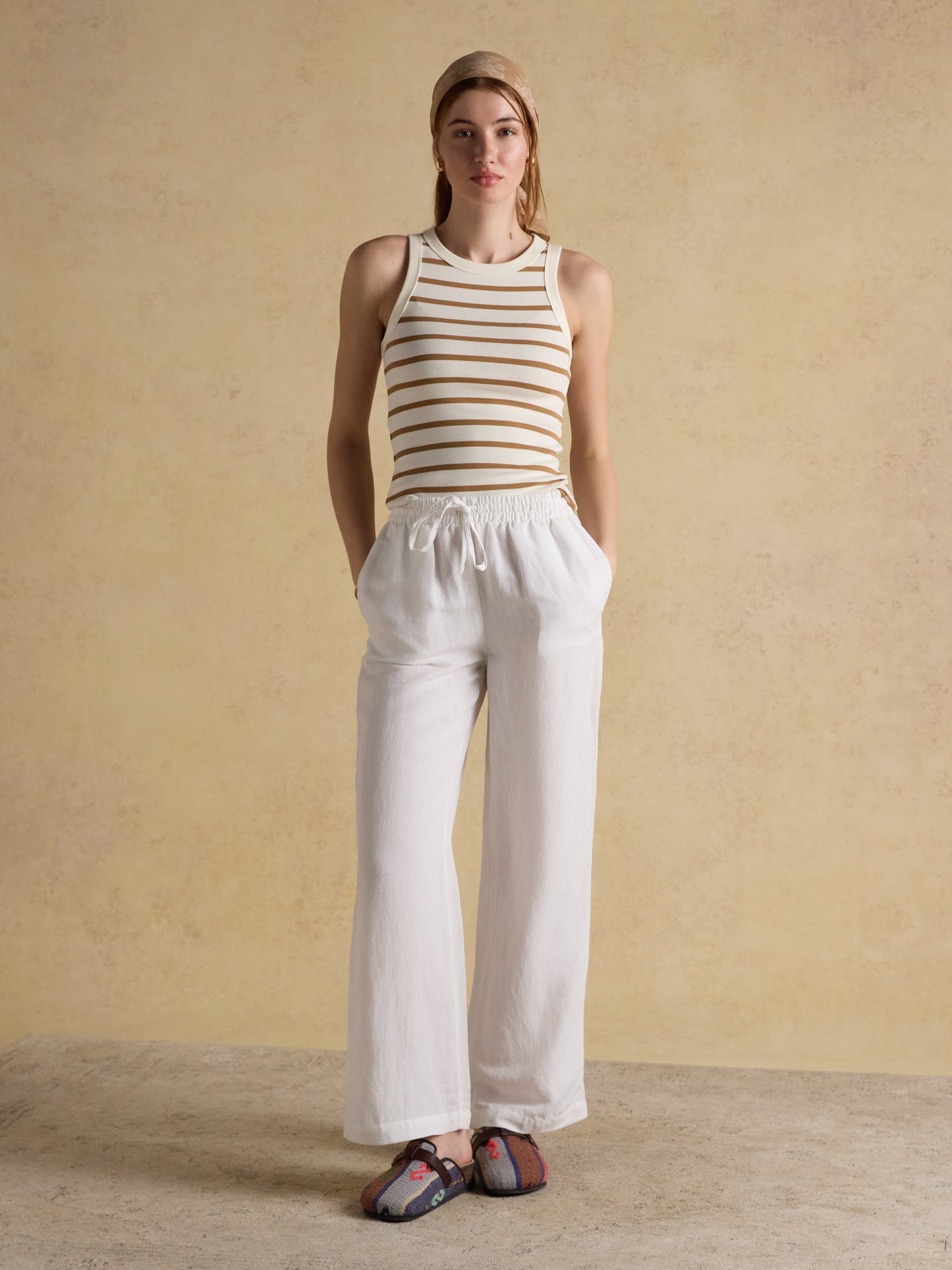 Joules Sofia Ribbed Cotton Rich Jersey Vest