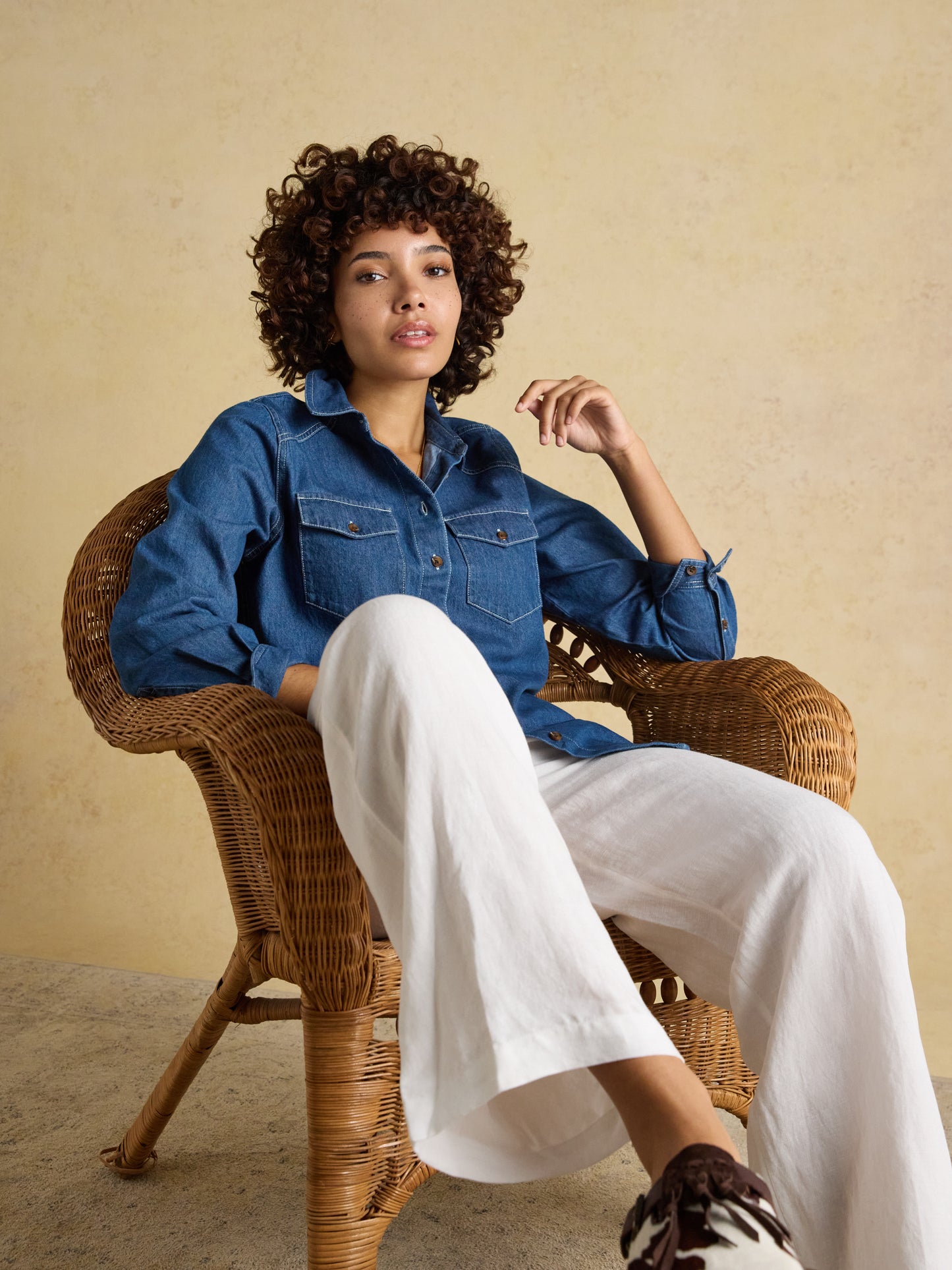 Joules Relaxed Fit Denim Shirt