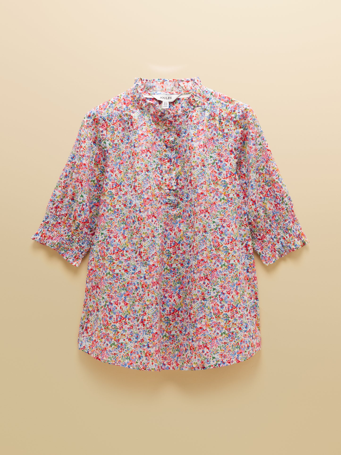 Joules Melanie Short Sleeve Ruffle Blouse