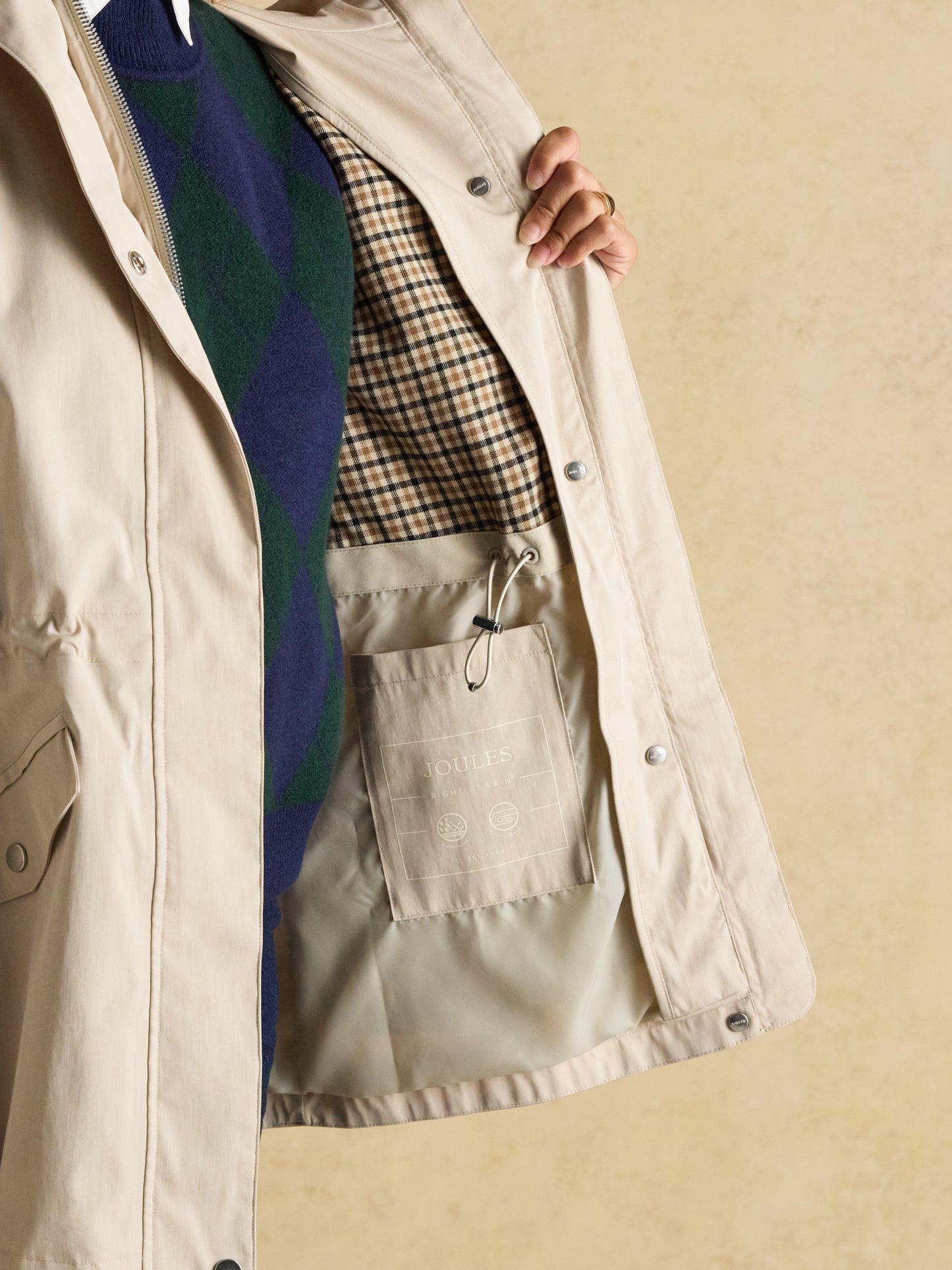 Joules Portwell Waterproof Raincoat with Hood