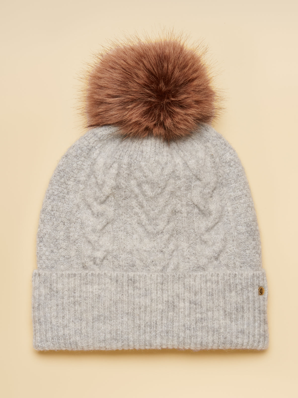 Joules Cable Bobble Hat